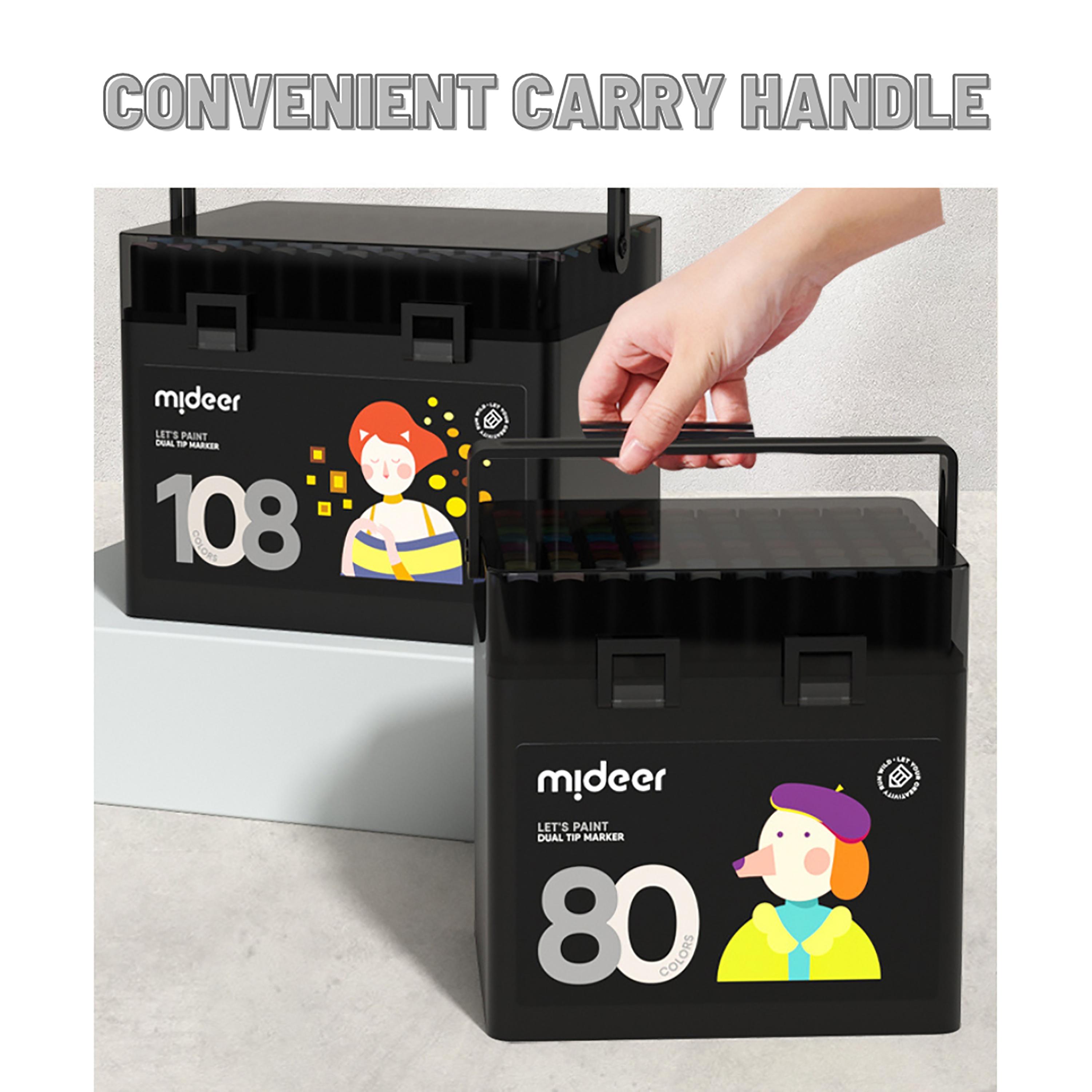 Mideer Oil Based Dual Tip Markers, 108 Colors-school-stationery-sets-image-5