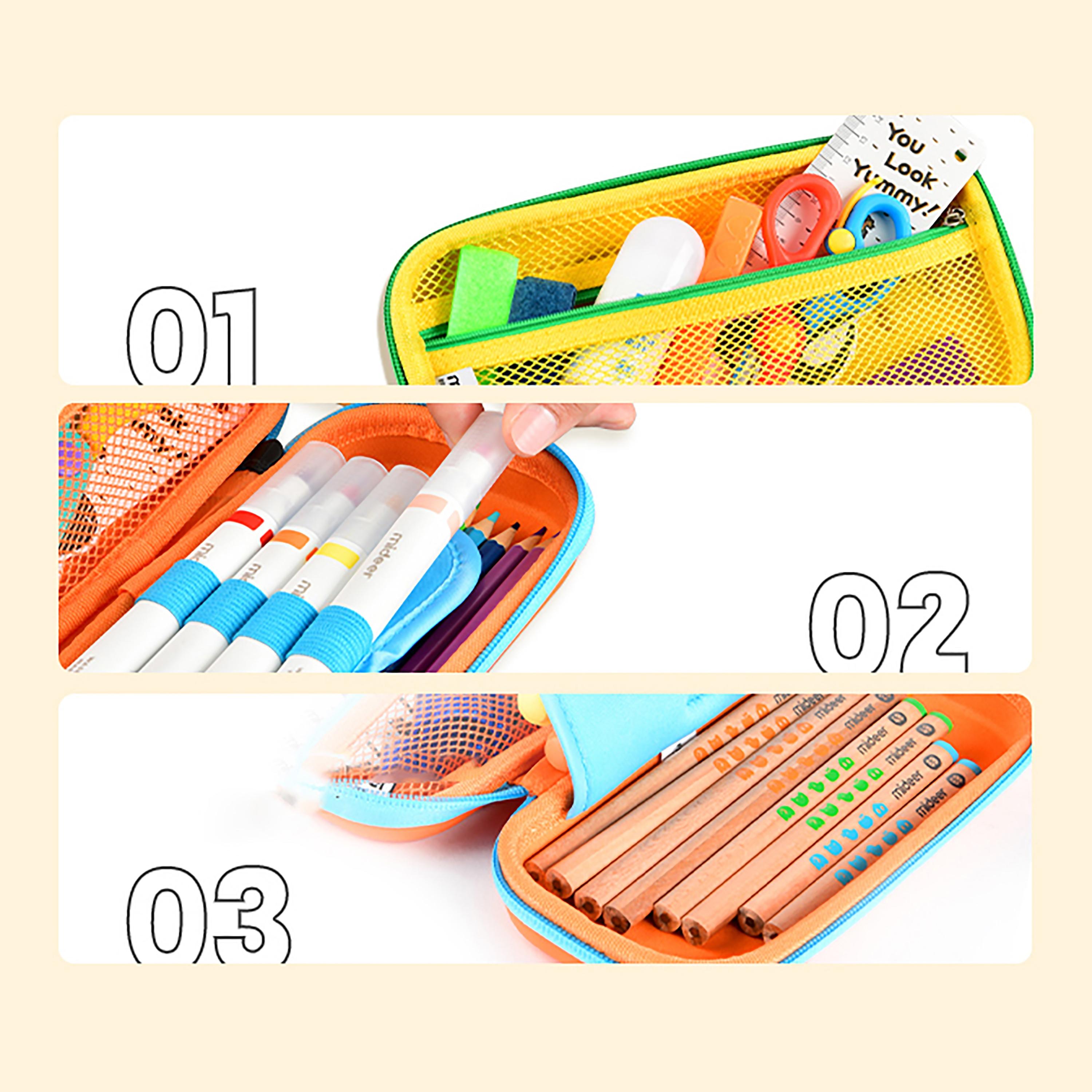 مقلمة صغيرة قطة من ميدير، وردي-school-stationery-pencilcases-image-3
