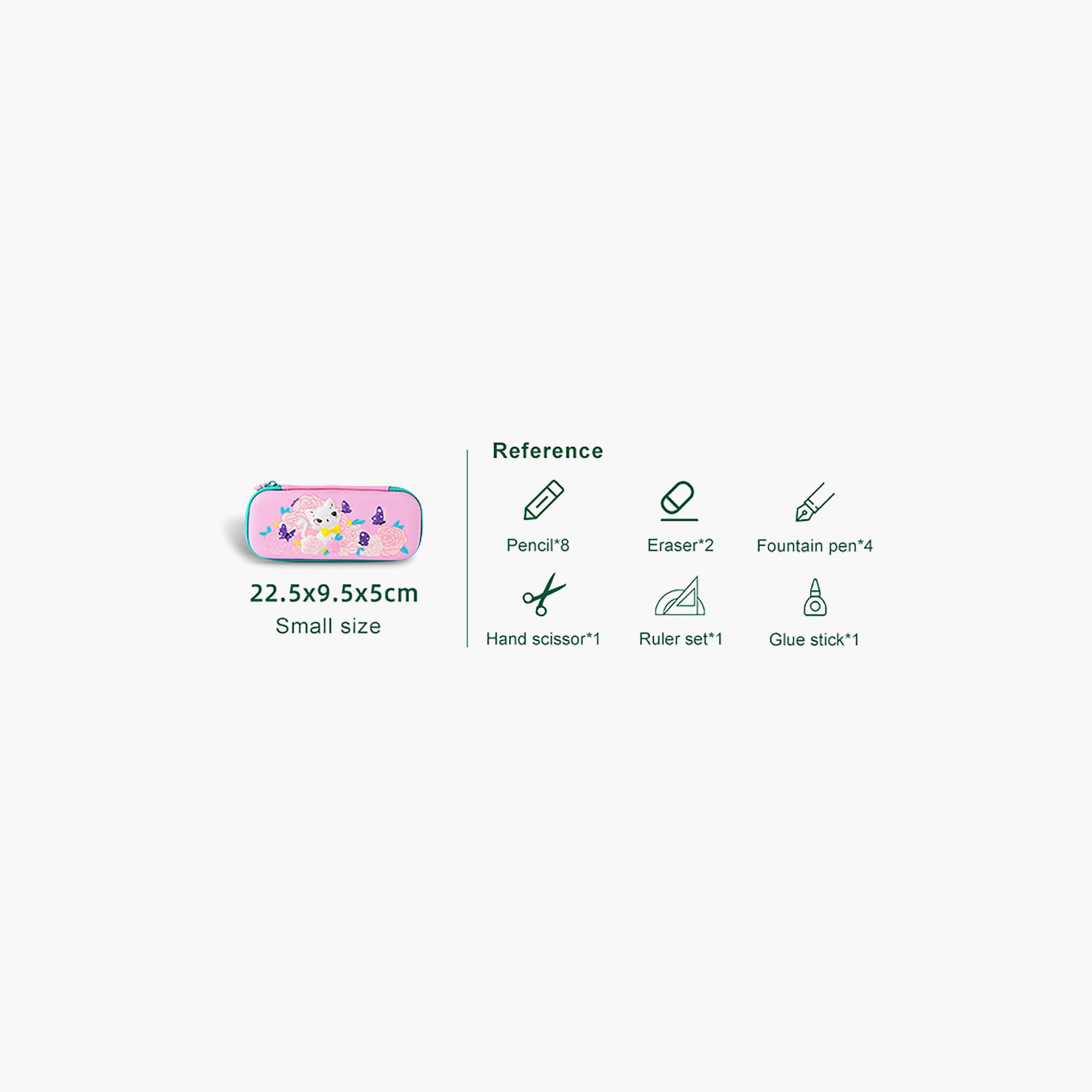 مقلمة صغيرة قطة من ميدير، وردي-school-stationery-pencilcases-image-4