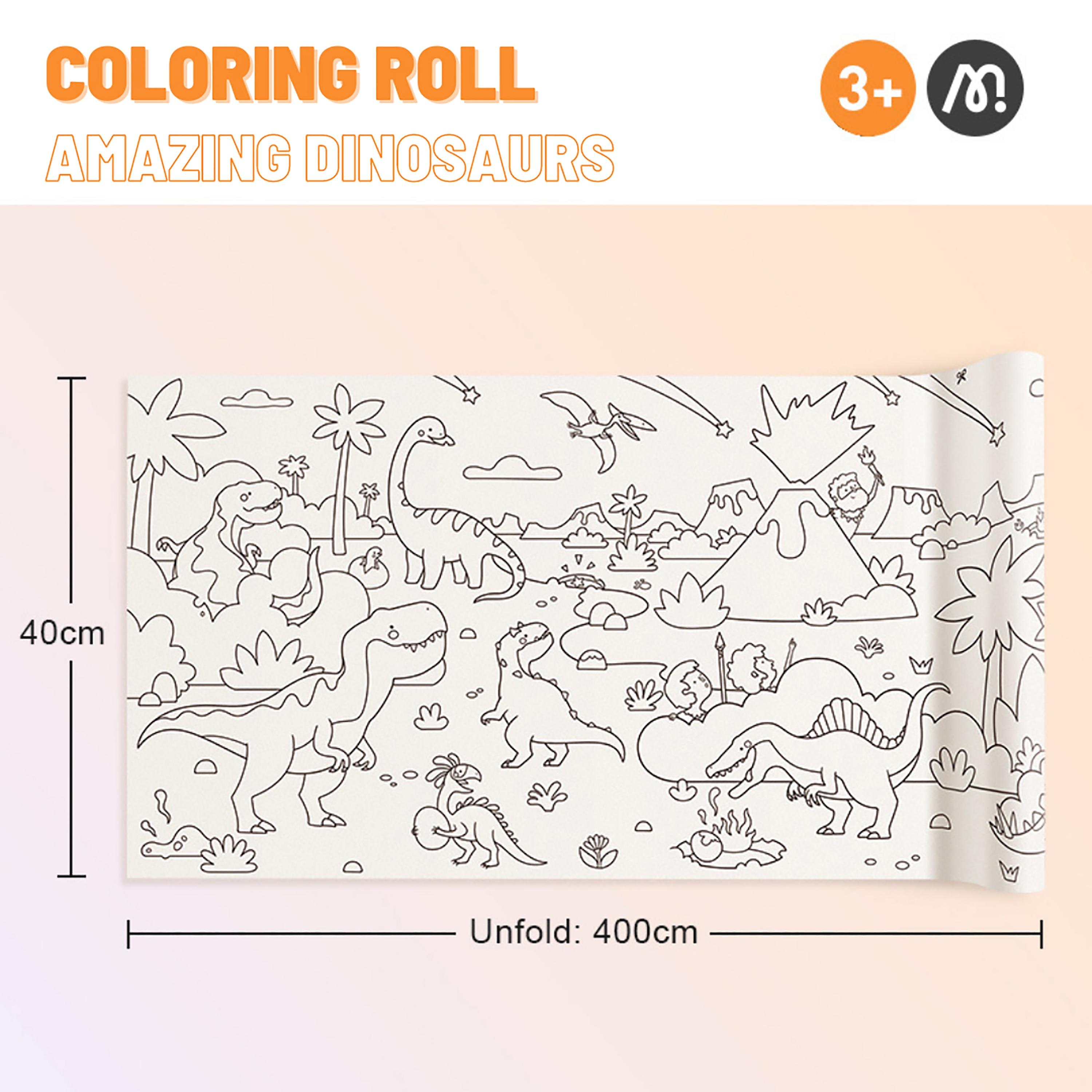 Mideer Self Adhesive Coloring Roll - Dinosaurs, 4 Meter-school-artsandcrafts-image-3