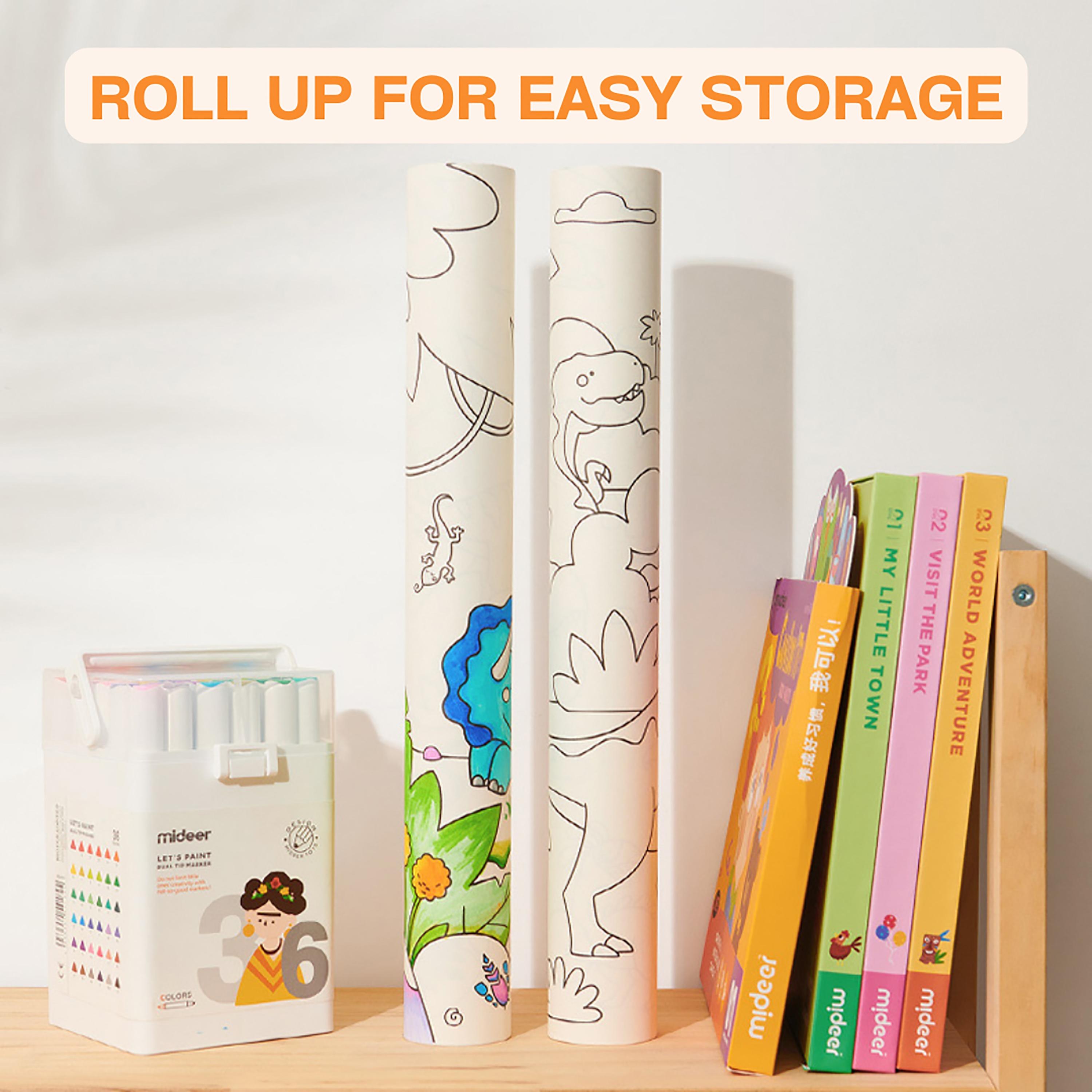Mideer Self Adhesive Coloring Roll - Dinosaurs, 4 Meter-school-artsandcrafts-image-4