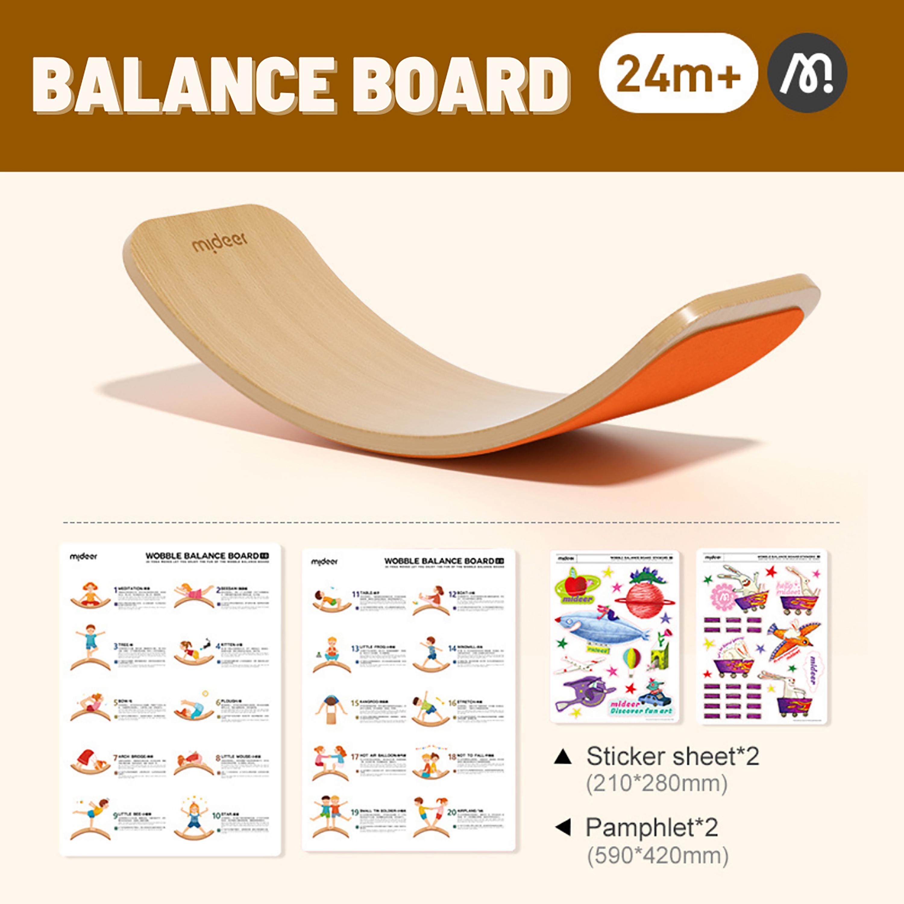 Mideer Wooden Balance Board, Orange-toys-outdoor-sports-image-3