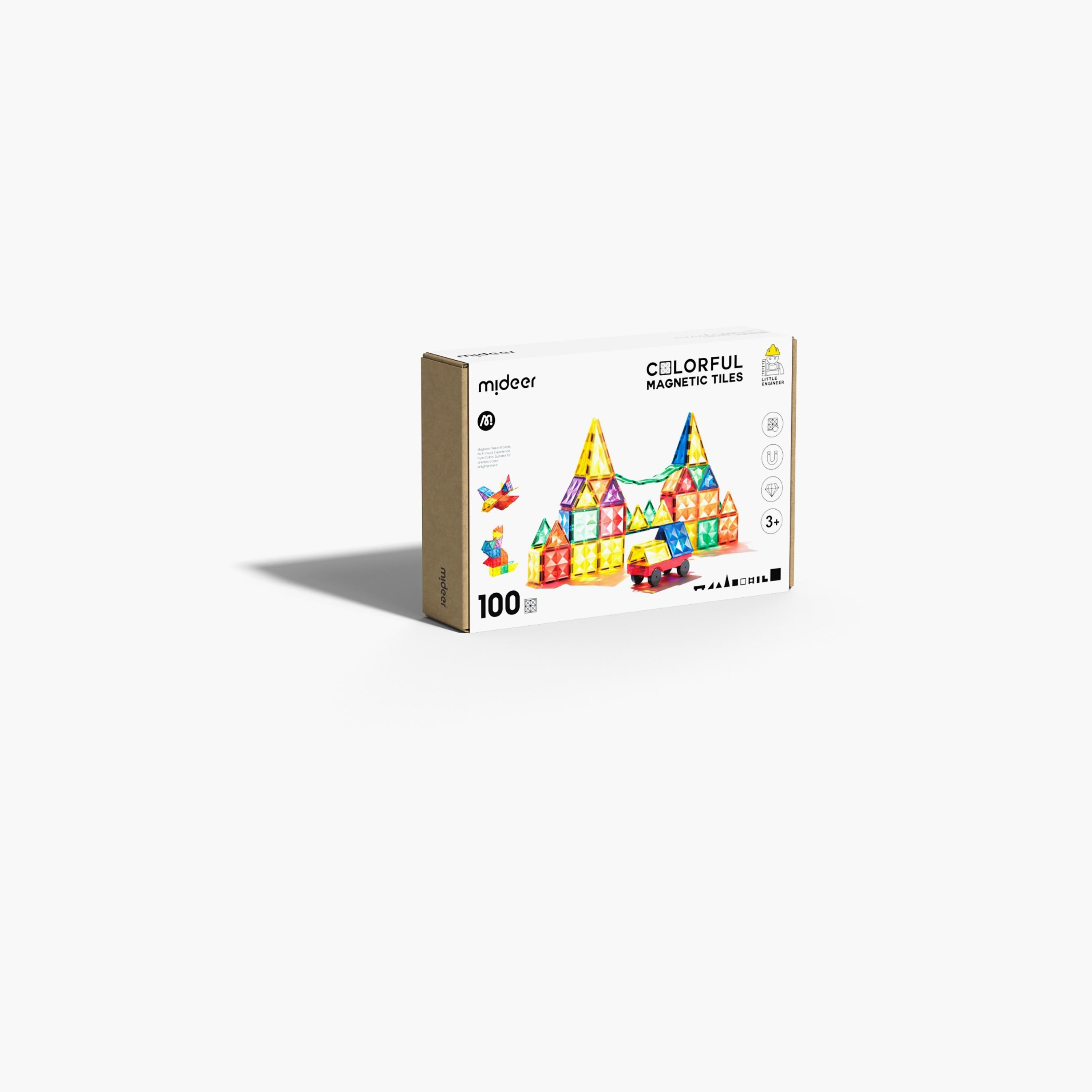 بلاطات مغناطيسية ملونة  100 قطعة من ميدير-toys-buildingblocks-magnetictoys-image-1