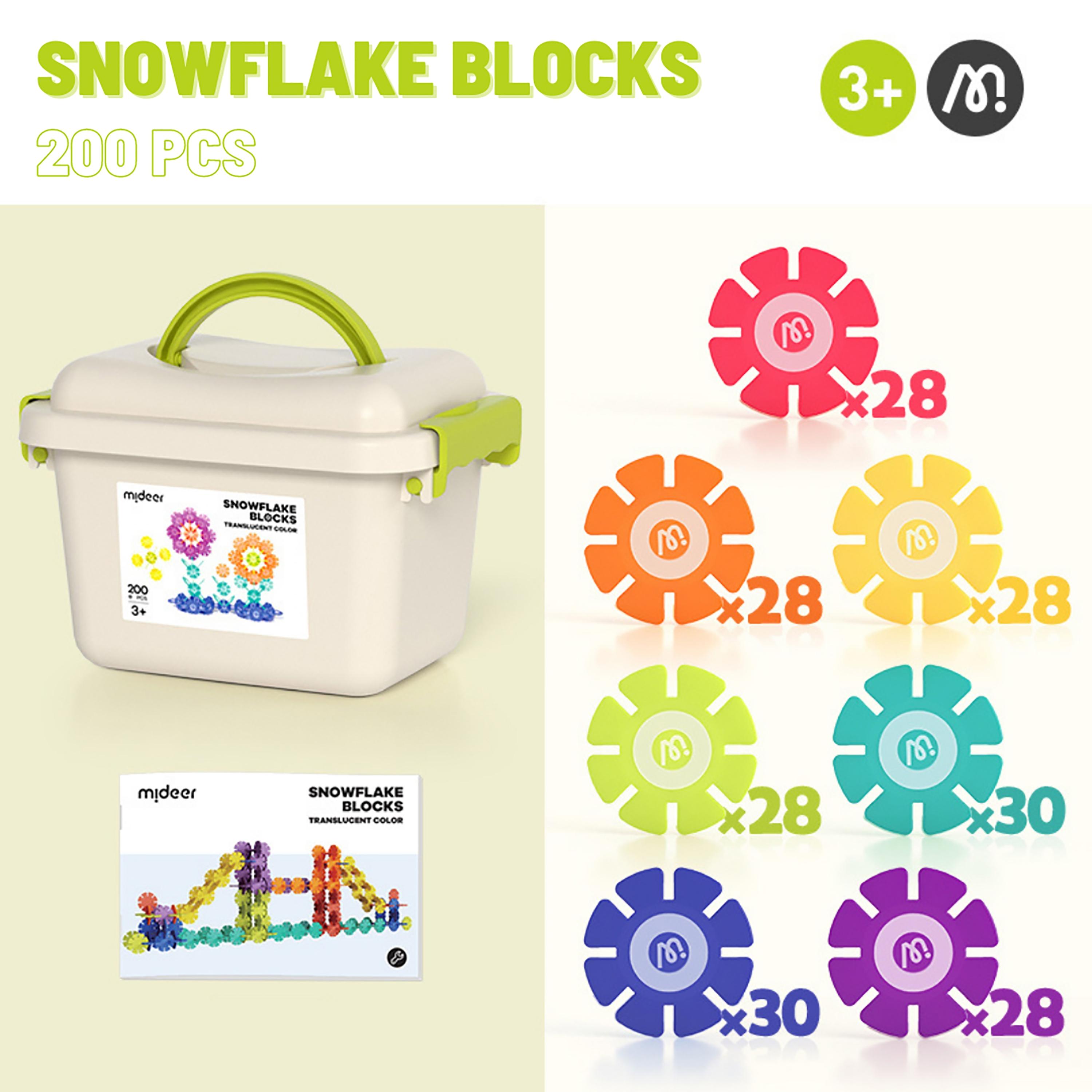 Mideer 250-Piece Colorful Snowflake Blocks-toys-buildingblocks-blocks-image-2