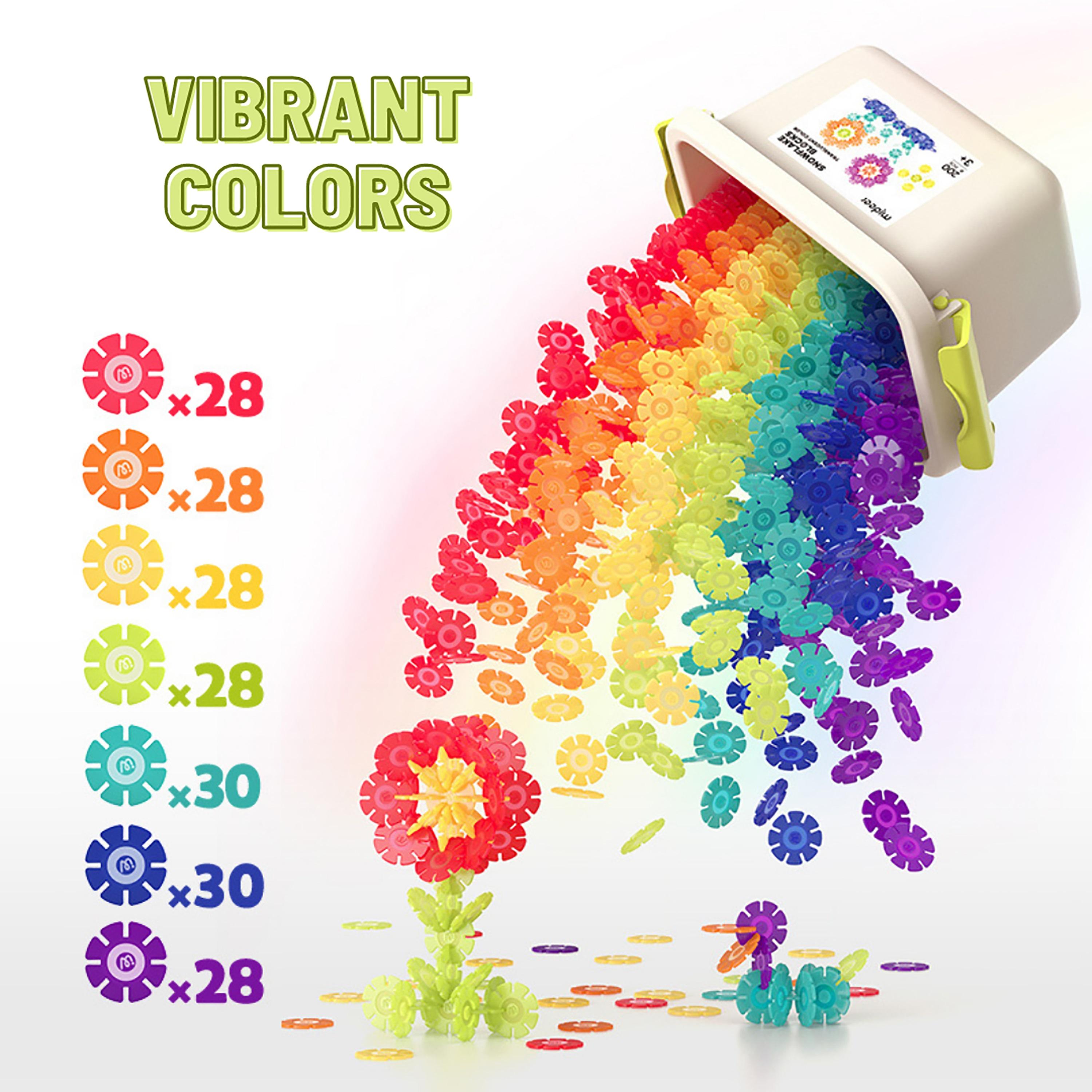 Mideer 250-Piece Colorful Snowflake Blocks-toys-buildingblocks-blocks-image-3