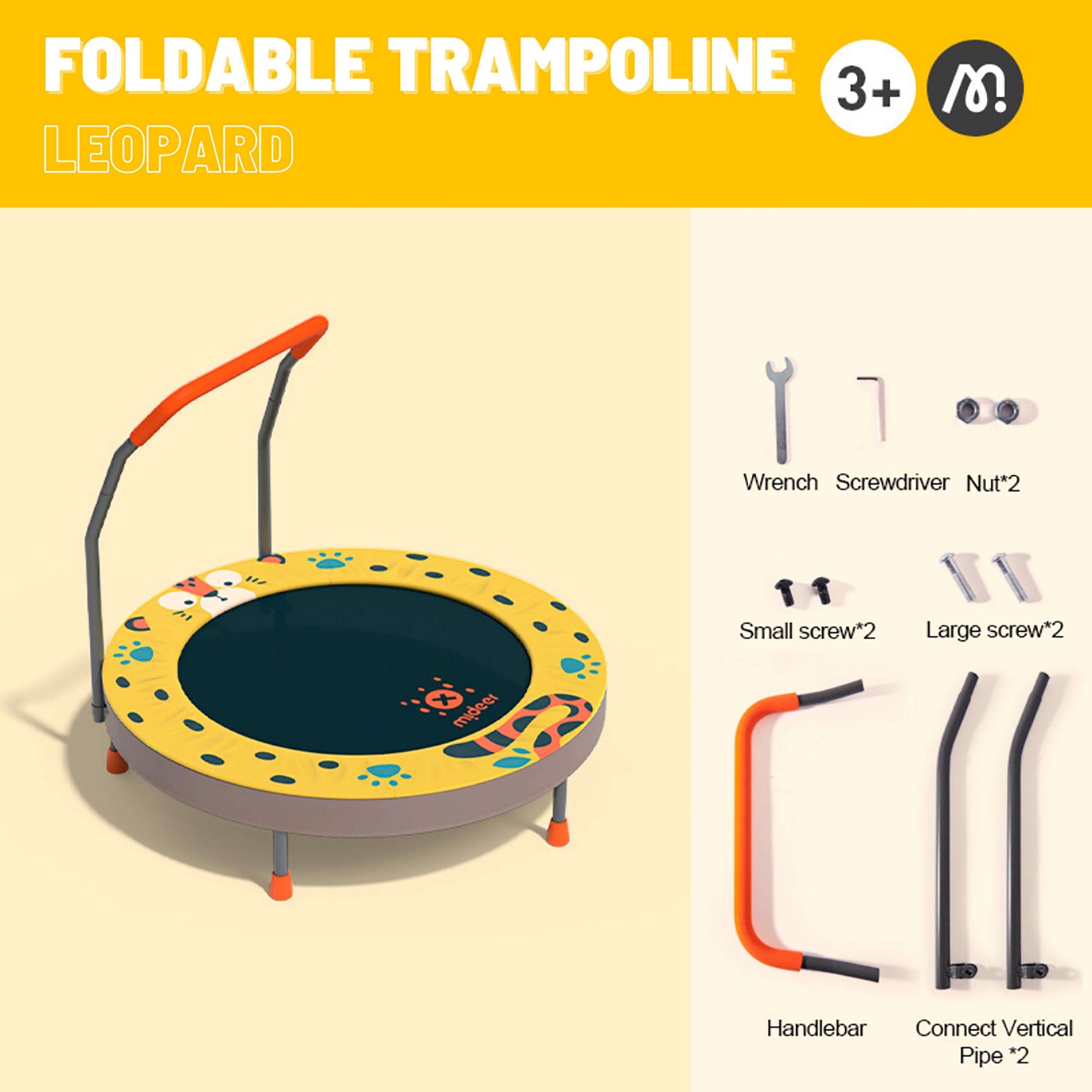 Mideer Kids Foldable Trampoline, 3 ft-toys-outdoor-playhousesandplayards-image-3