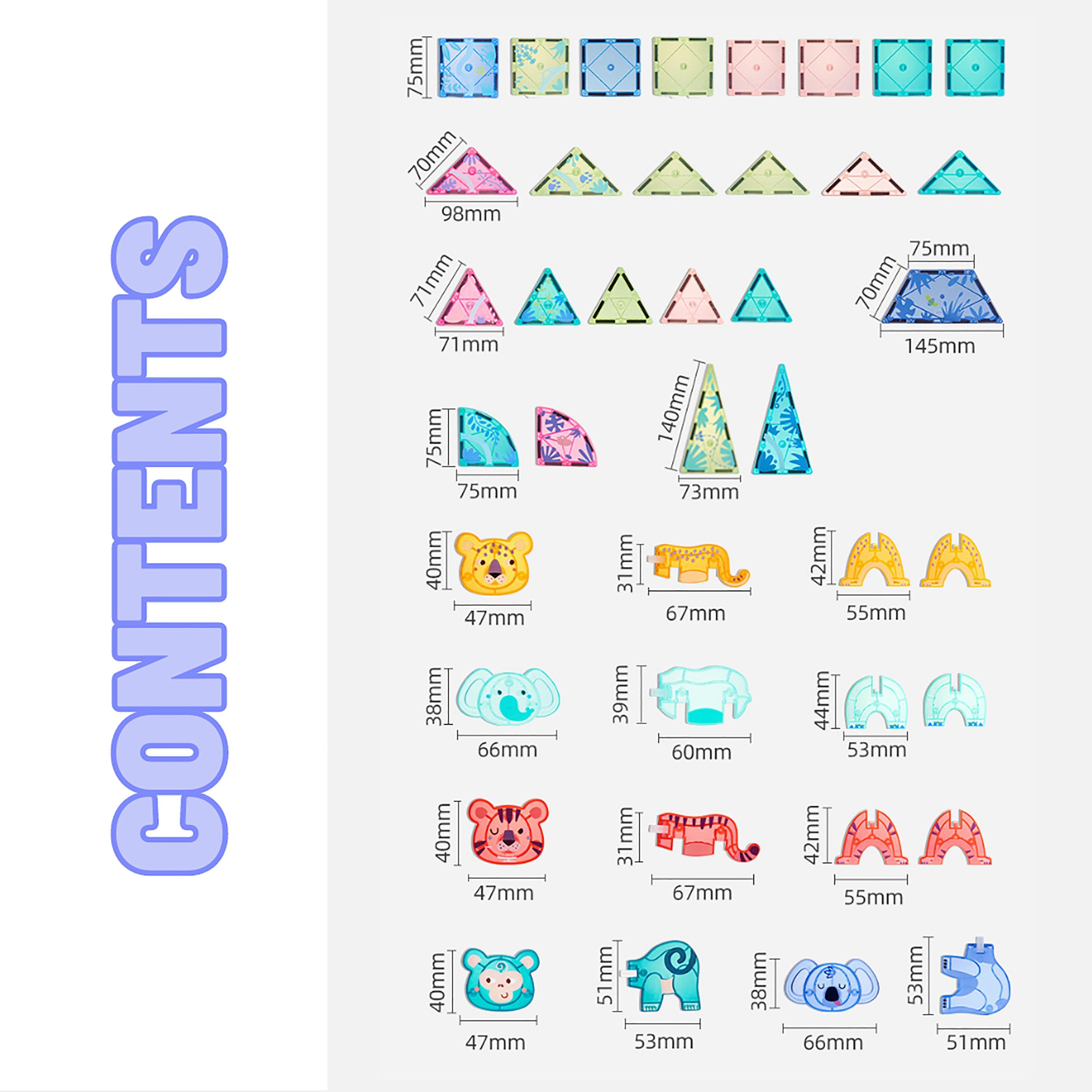 بلاطات مغناطيسية ملونة 40 قطعة من ميدير-toys-buildingblocks-magnetictoys-image-4