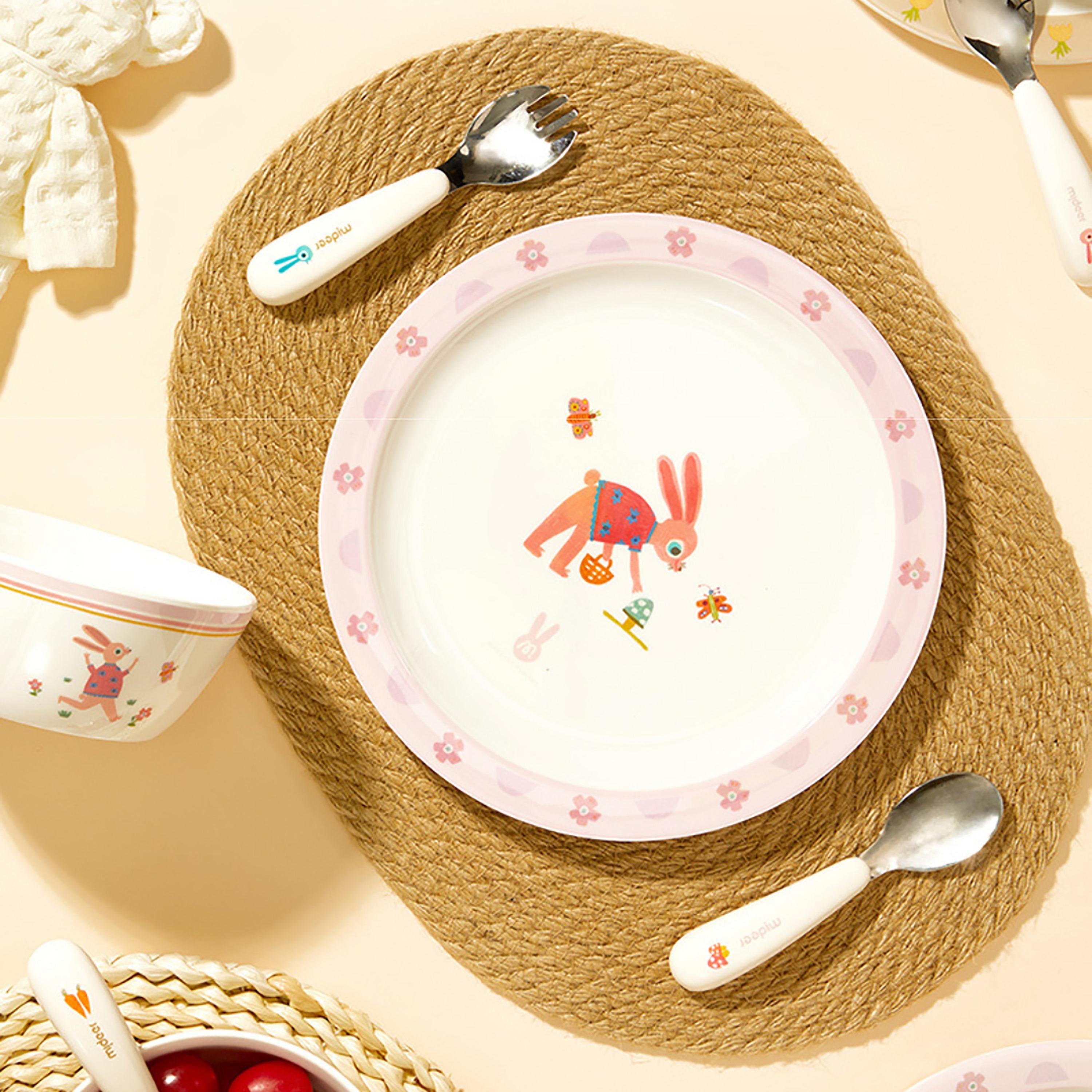 Mideer Tableware Set for Kids, Mrs. Bunny-baby-feeding-mealtimeessentials-image-2