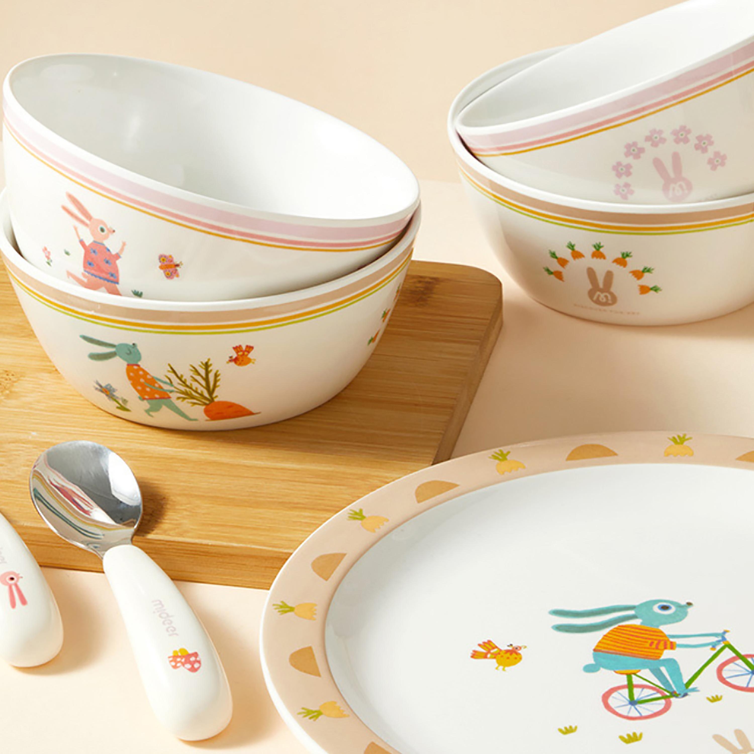 Mideer Tableware Set for Kids, Mrs. Bunny-baby-feeding-mealtimeessentials-image-3
