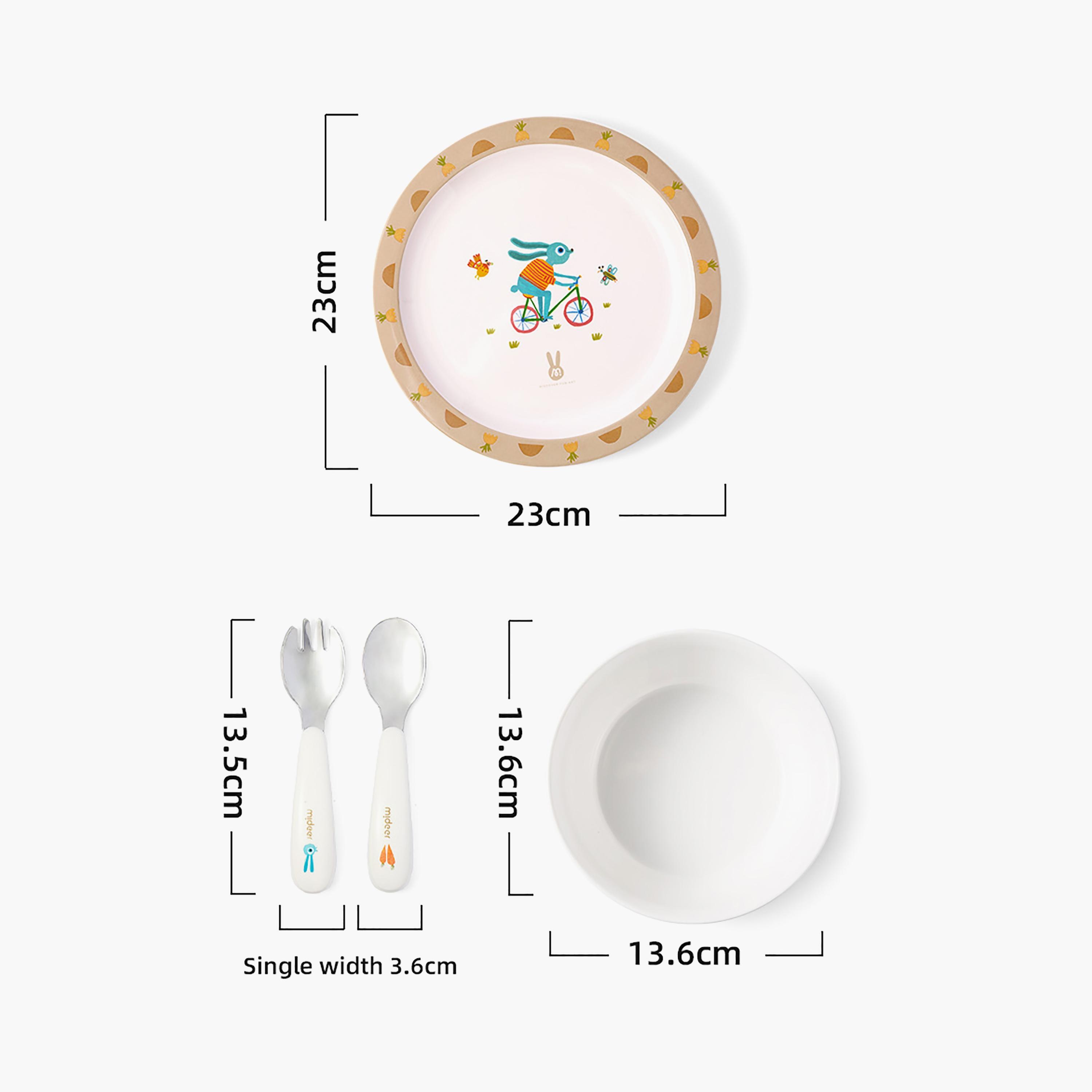 Mideer Tableware Set for Kids, Mrs. Bunny-baby-feeding-mealtimeessentials-image-5