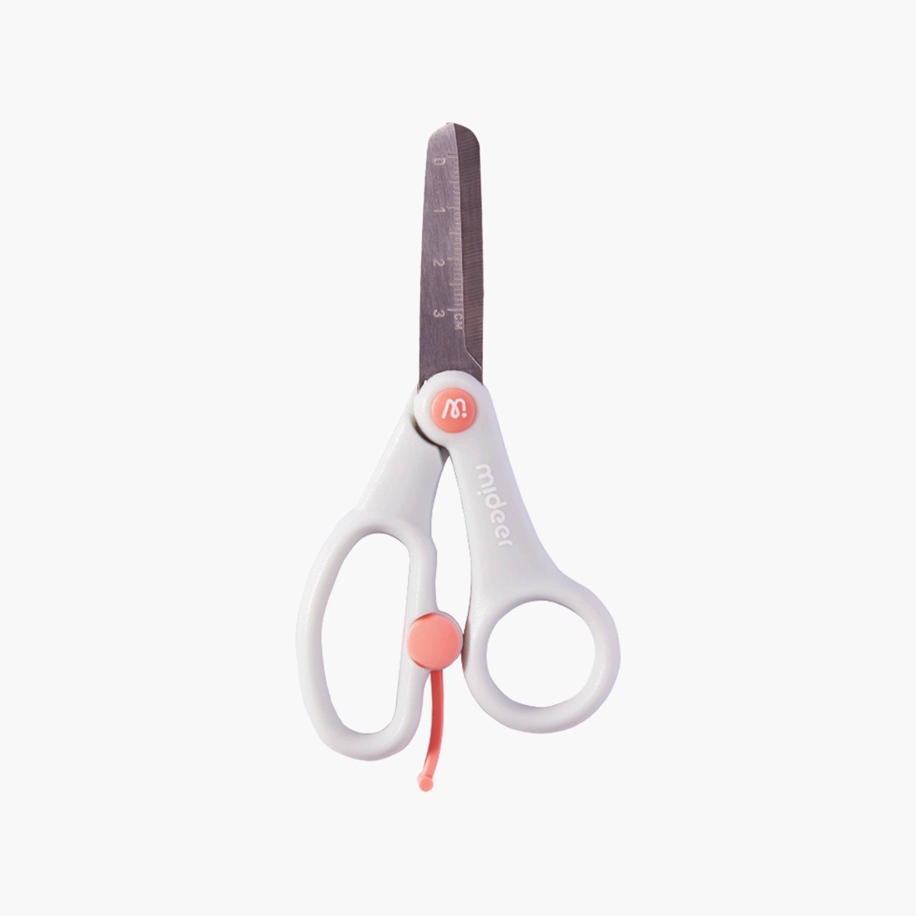 Mideer Kids Safety Scissors, Coral Pink-school-stationery-accessories-image-1