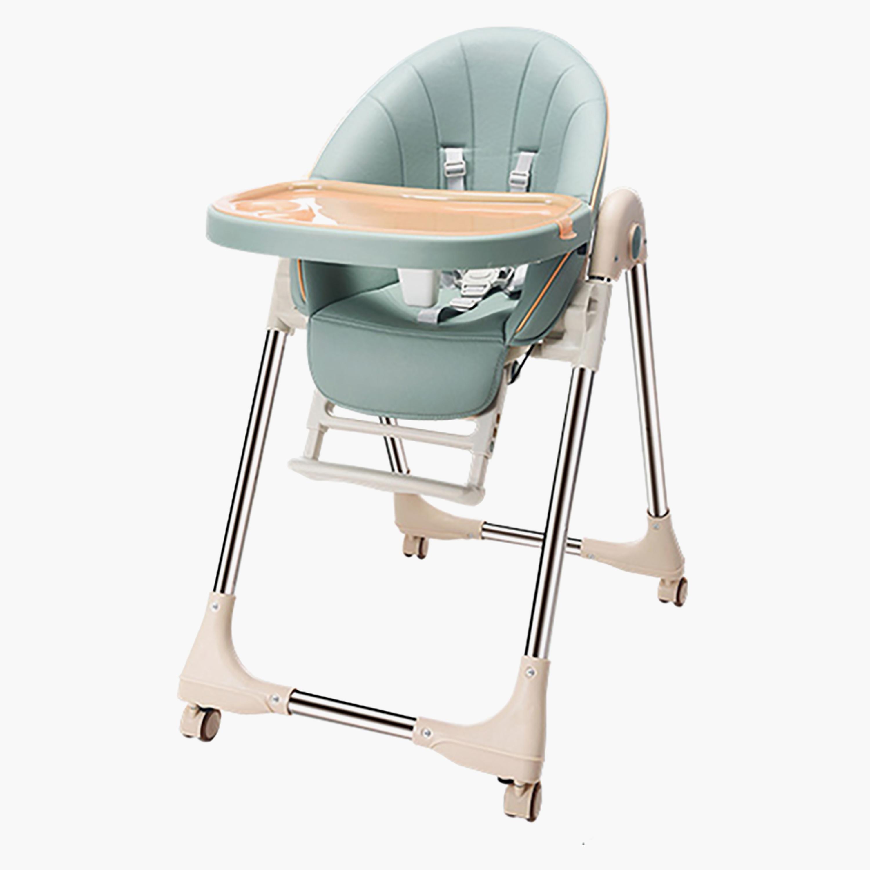 كرسي مرتفع قابل للطي من لافلي بيبي، أخضر داكن-baby-feeding-highchairsandboosters-image-1
