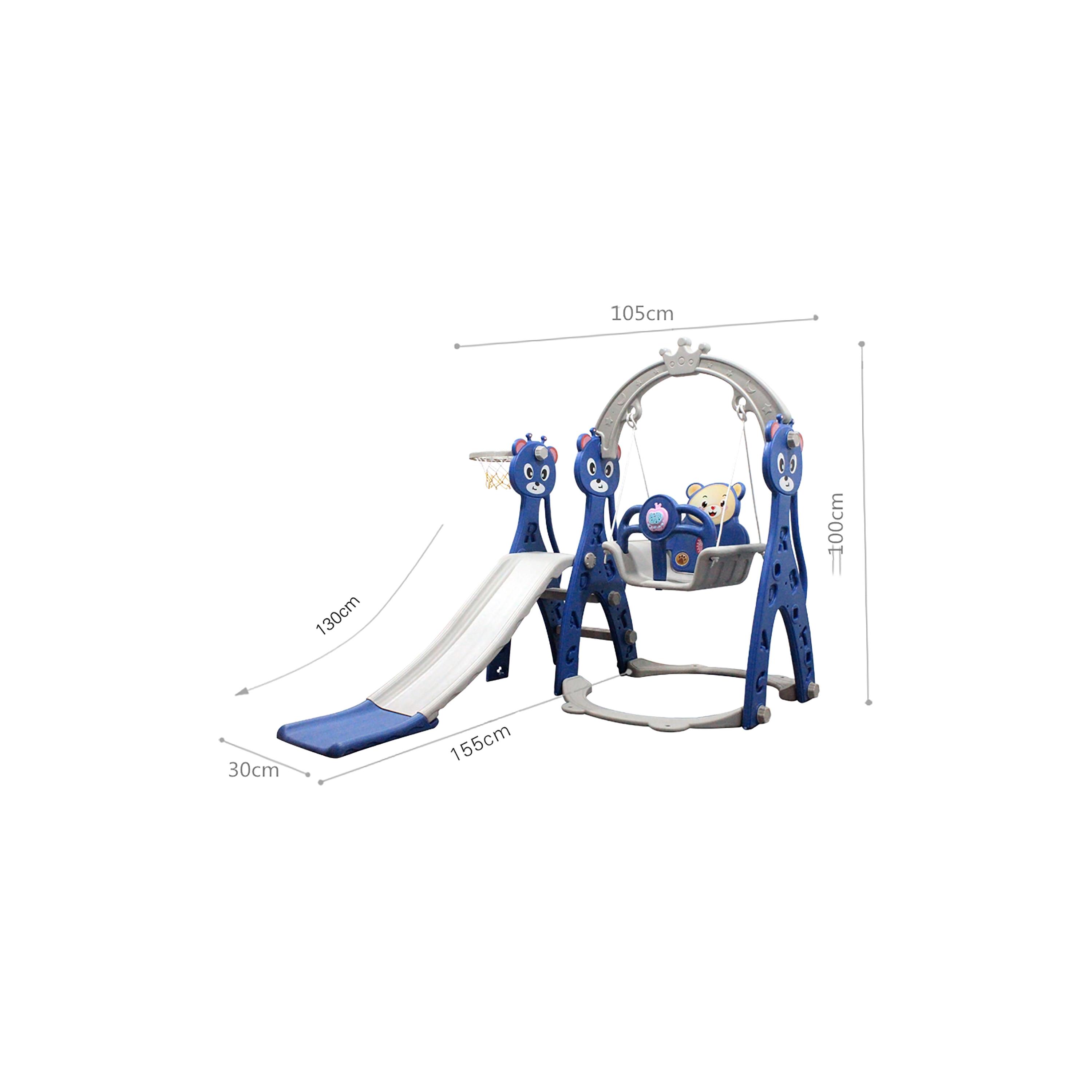 Lovely Baby Slide & Swing Set with Basketball Hoop, Blue-toys-outdoor-slidesandswings-image-5