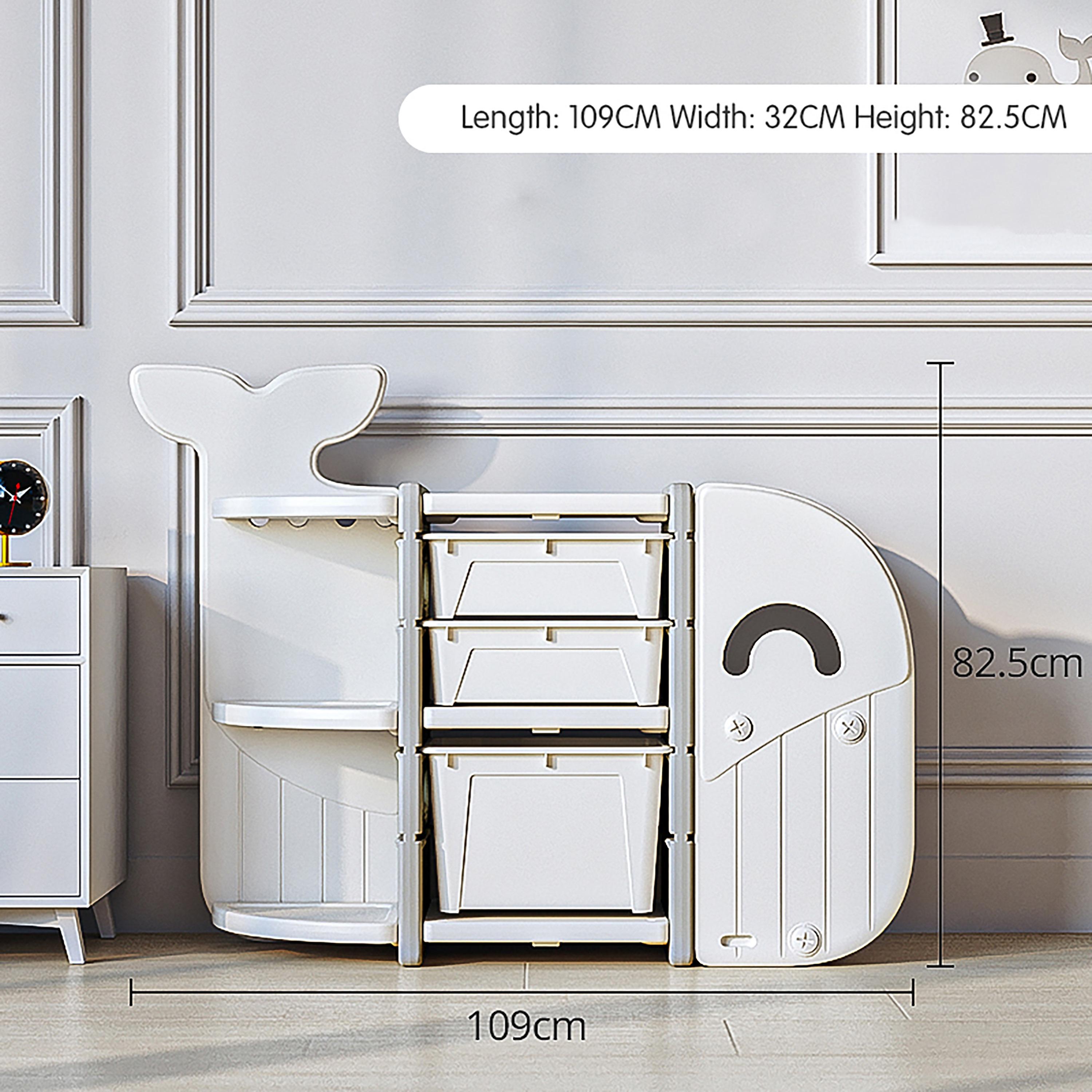 Lovely Baby Whale Storage Rack with 3 Boxes-baby-nursery-furniture-wardrobesandstorage-image-2