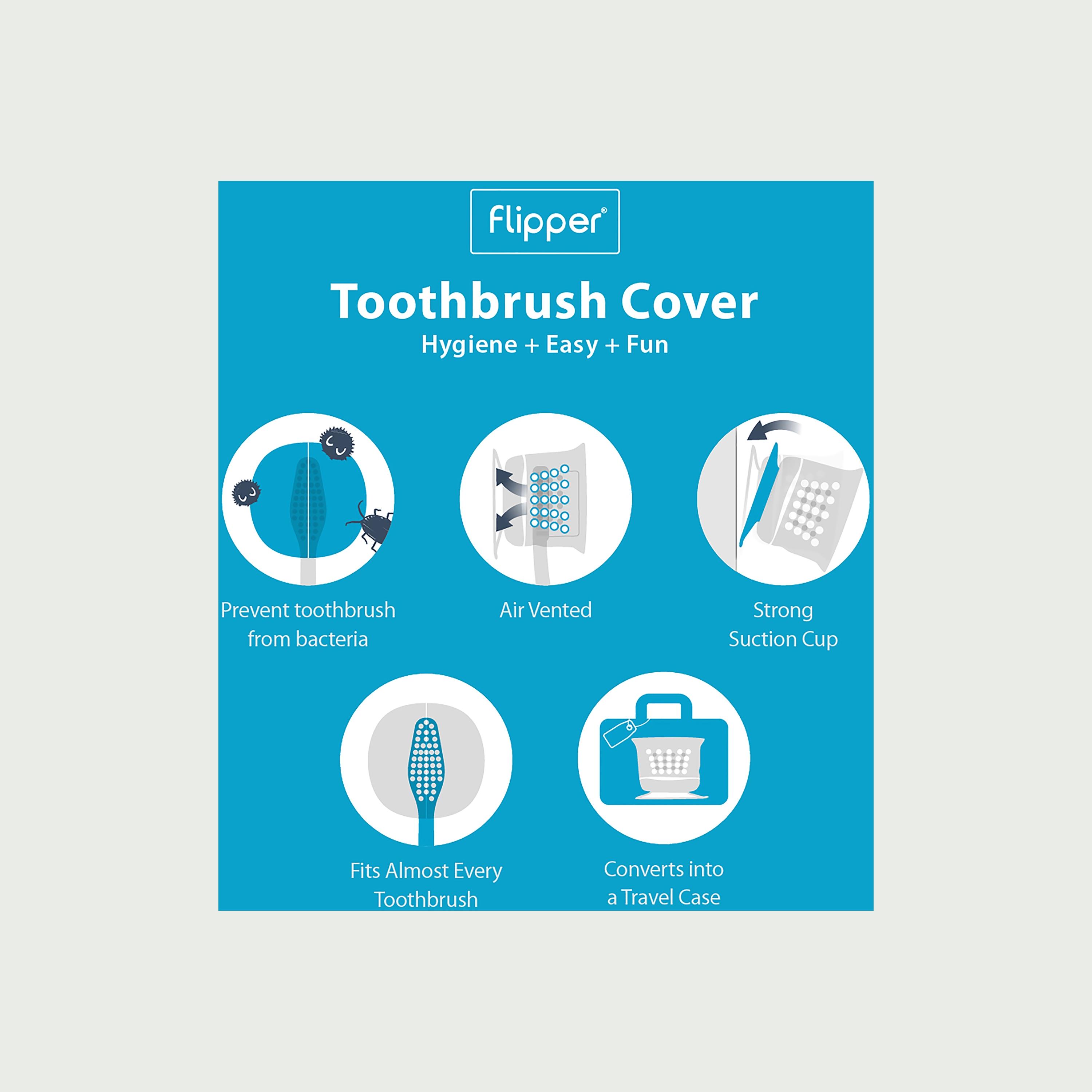 Flipper Fun Animal Toothbrush Holder with Suction Cup for Kids, Elephant-baby-bathandcare-oralcare-image-6