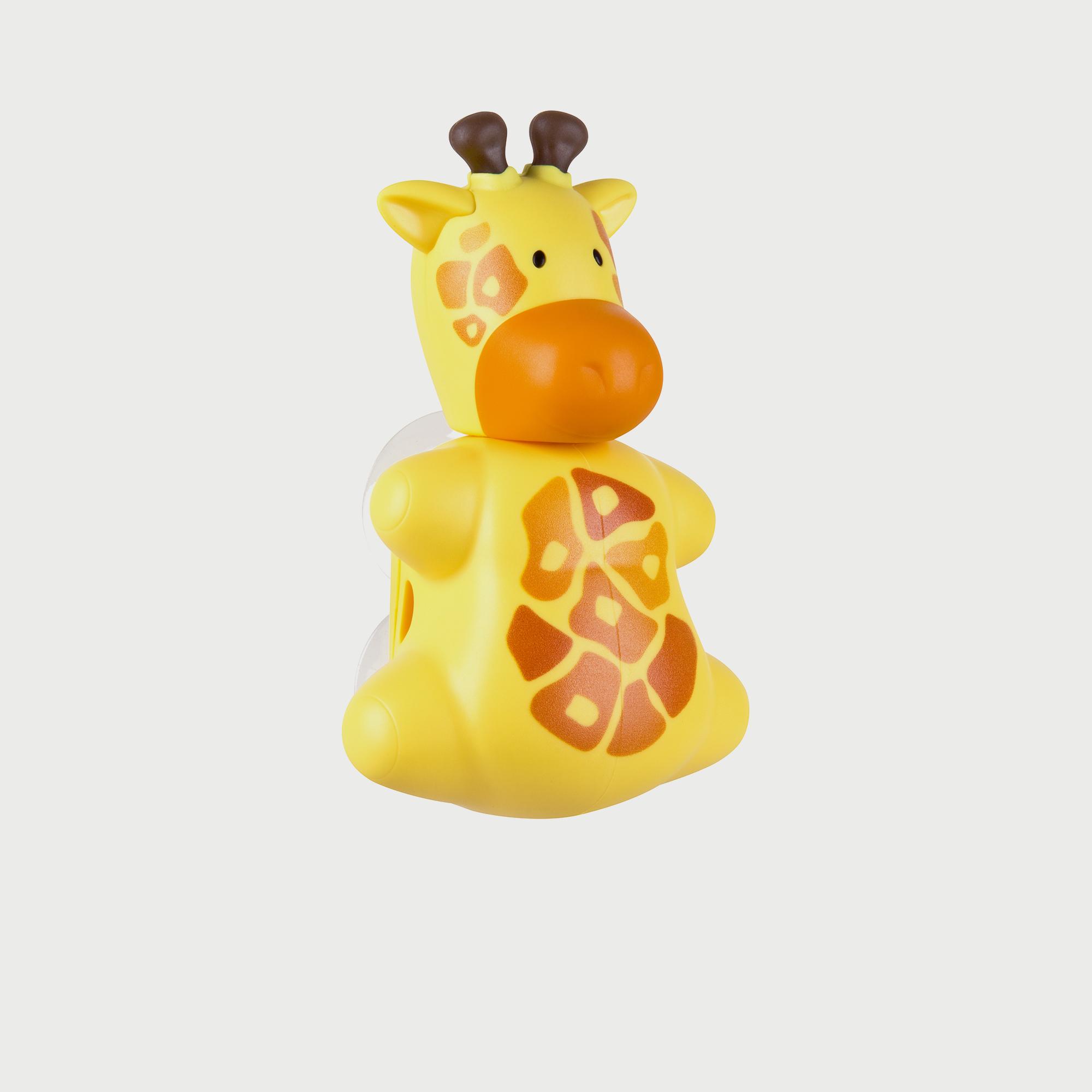 Flipper Fun Animal Toothbrush Holder with Suction Cup for Kids, Giraffe-baby-bathandcare-oralcare-image-4