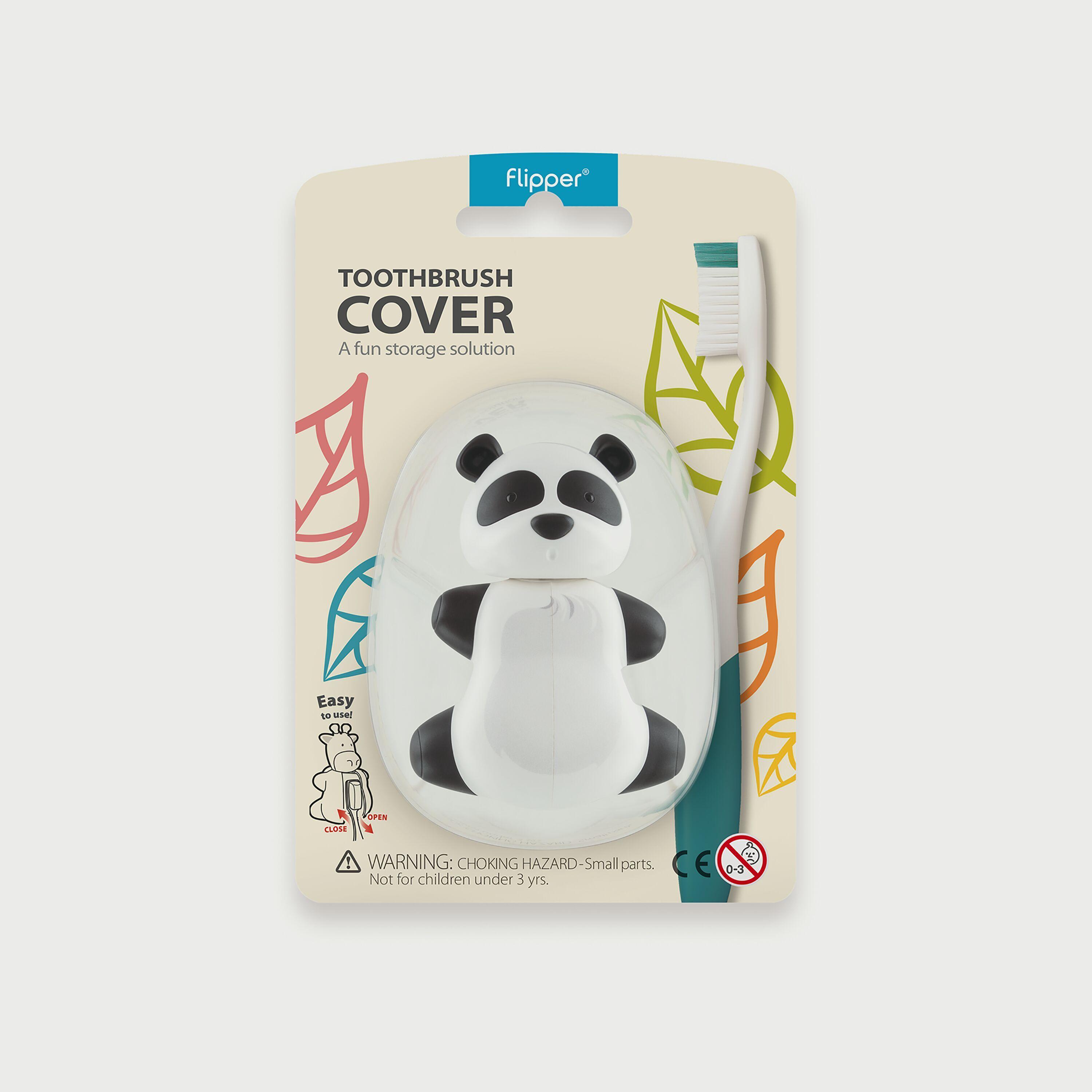 Flipper Fun Animal Toothbrush Holder with Suction Cup for Kids, Panda-baby-bathandcare-oralcare-image-3