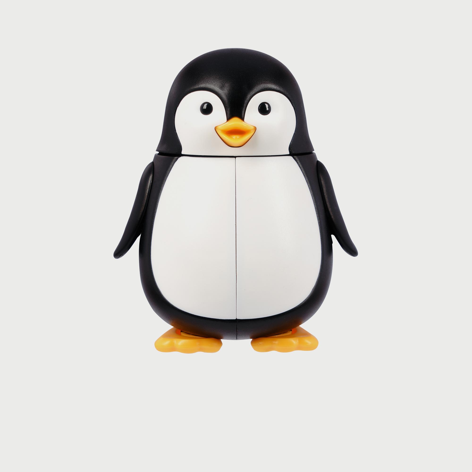 Flipper Fun Animal Toothbrush Holder with Suction Cup for Kids, Penguin-baby-bathandcare-oralcare-image-2