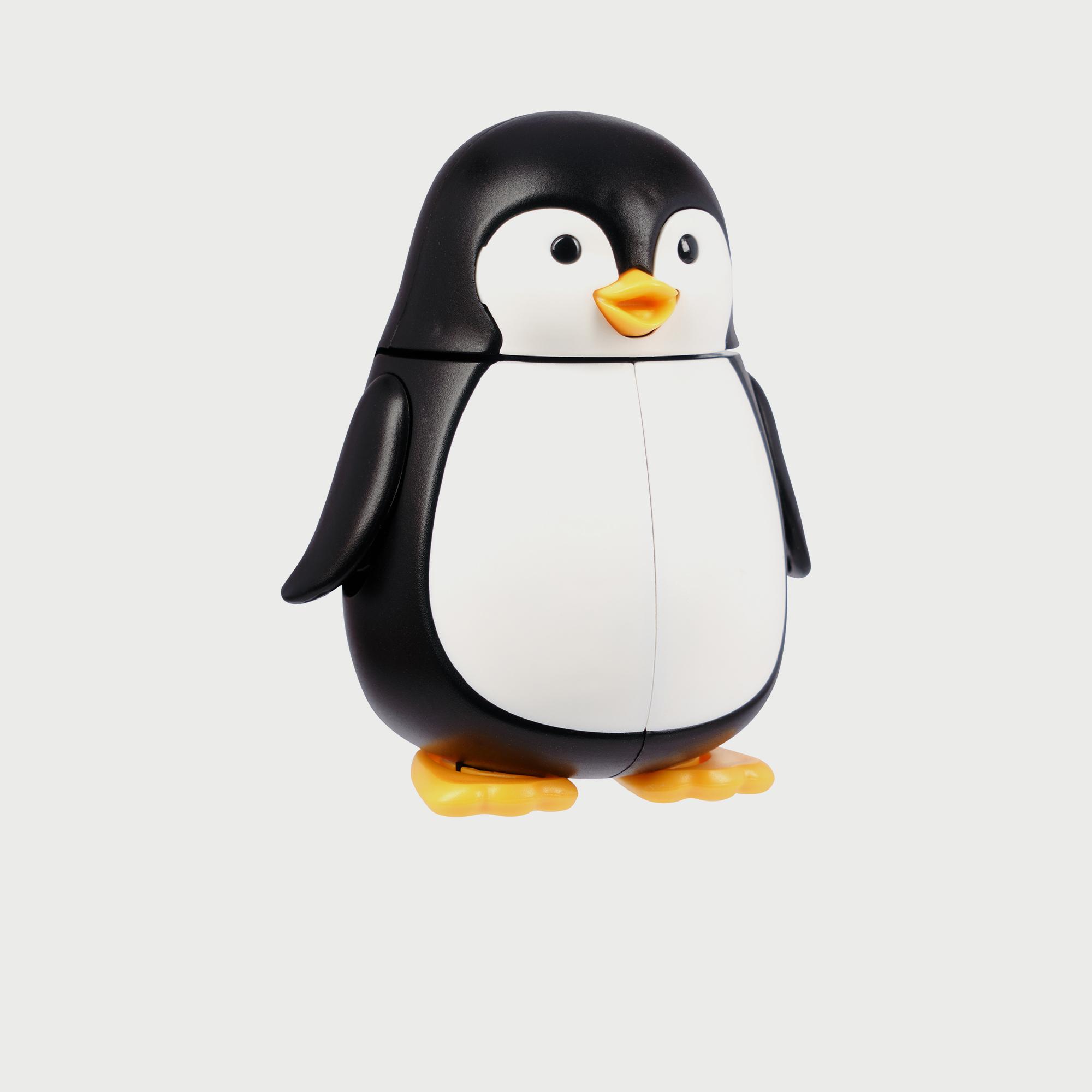Flipper Fun Animal Toothbrush Holder with Suction Cup for Kids, Penguin-baby-bathandcare-oralcare-image-4