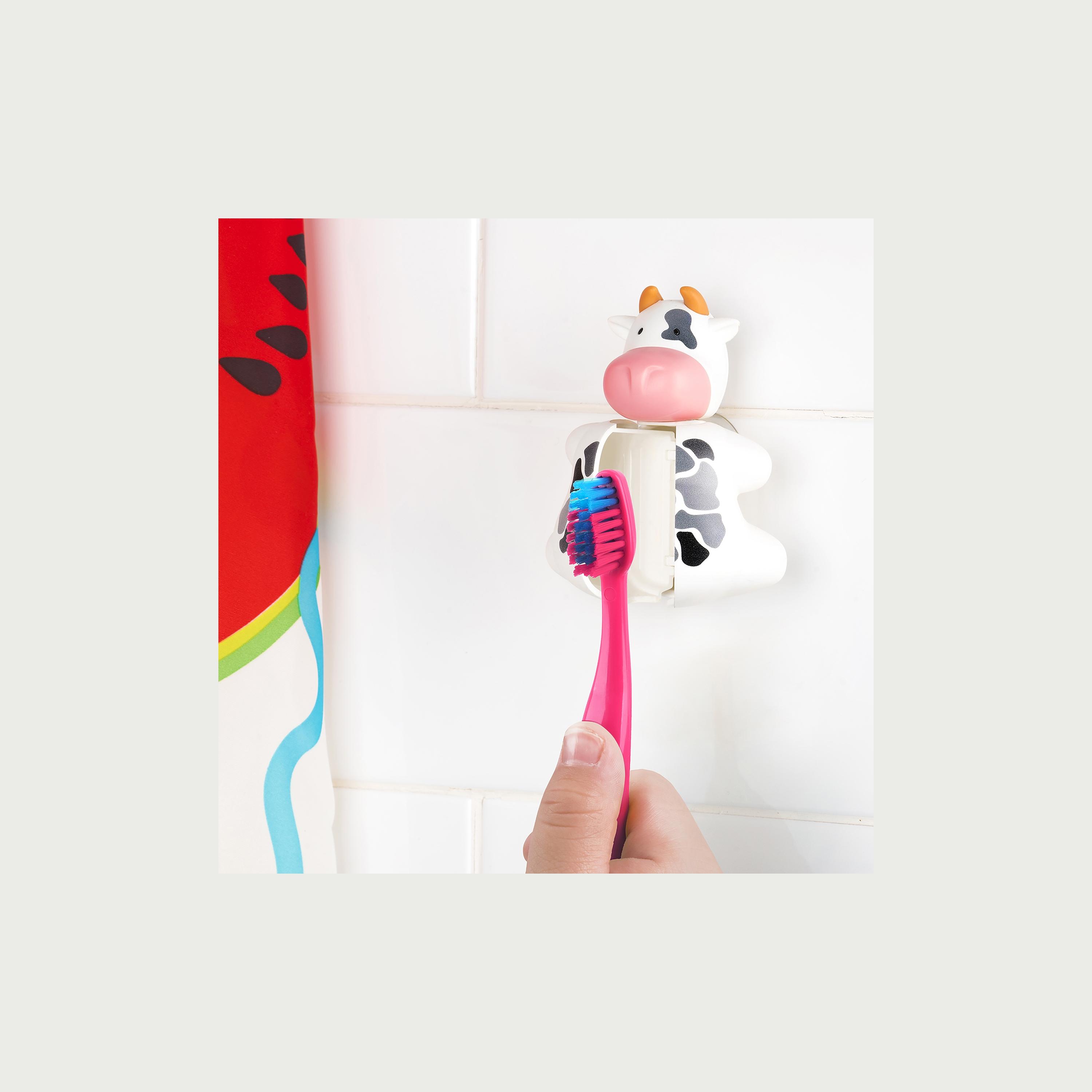 Flipper Fun Animal Toothbrush with Toothbrush Holder for Kids, Cow-baby-bathandcare-oralcare-image-6