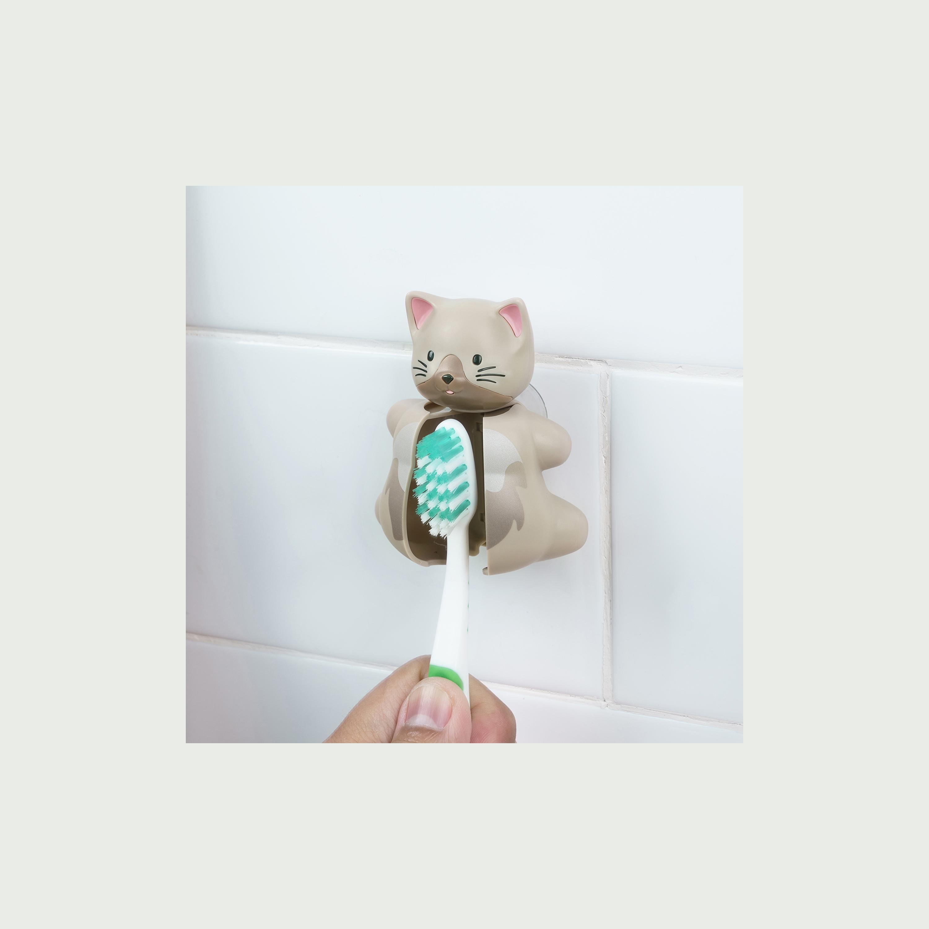 Flipper Fun Animal Toothbrush with Toothbrush Holder for Kids, Cat-baby-bathandcare-oralcare-image-6