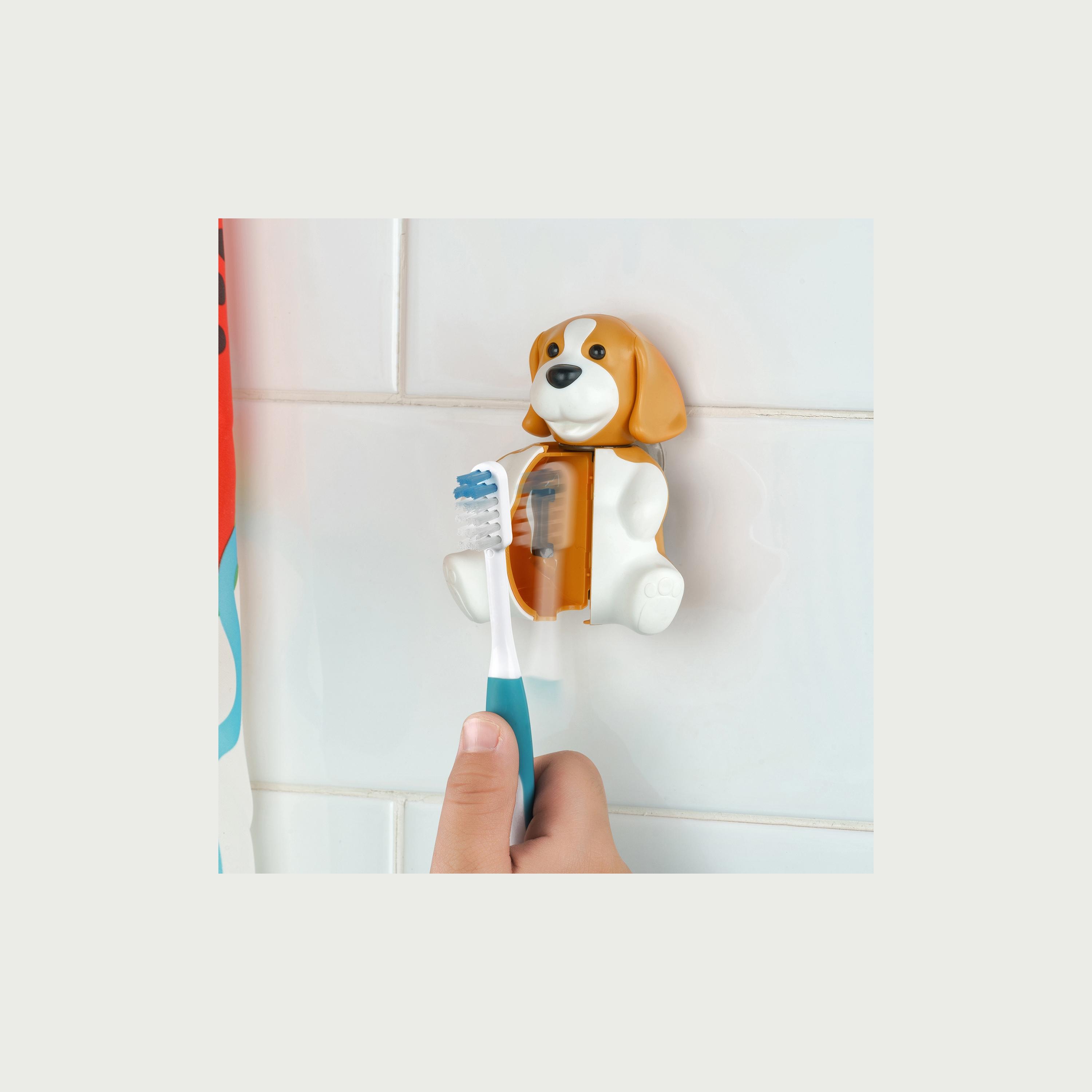 Flipper Fun Animal Toothbrush with Toothbrush Holder for Kids, Beagle-baby-bathandcare-oralcare-image-6