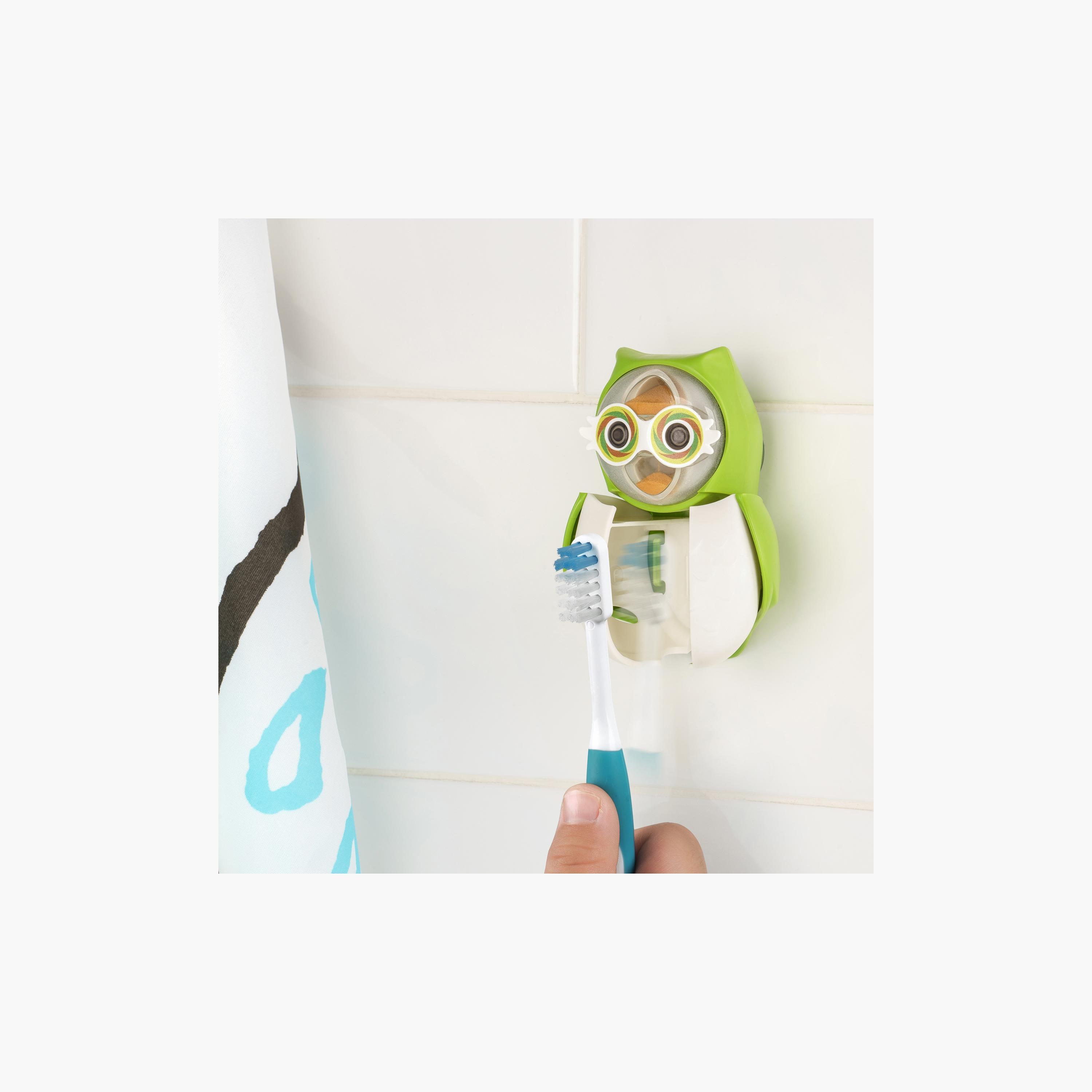 Flipper Owl Toothbrush Holder with Timer for Kids, Owl-baby-bathandcare-oralcare-image-6