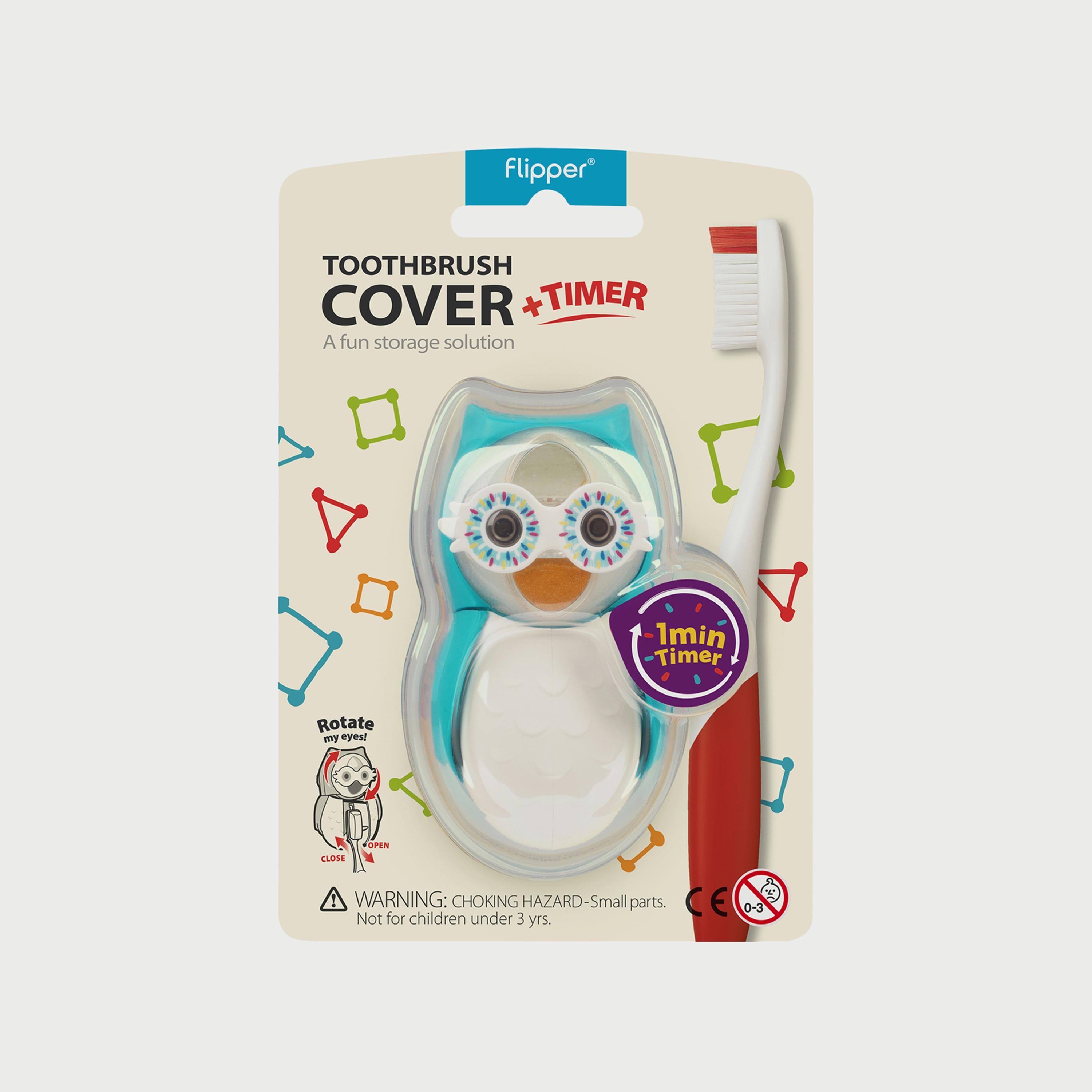 Flipper Owl Toothbrush Holder with Timer for Kids, Owl-baby-bathandcare-oralcare-image-3