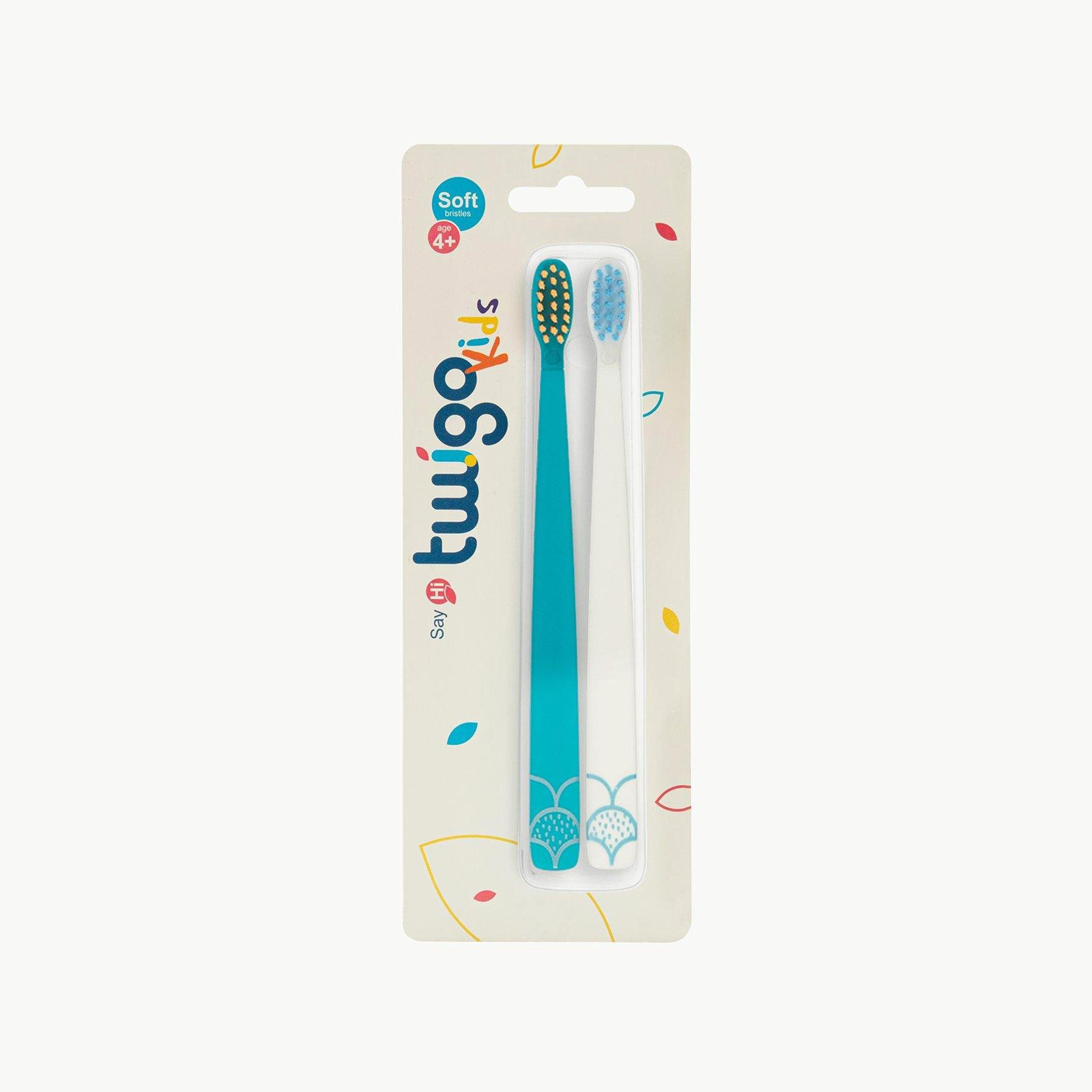 Flipper 2-Piece Twigo Toothbrush for Kids, Blue & White-baby-bathandcare-oralcare-image-2