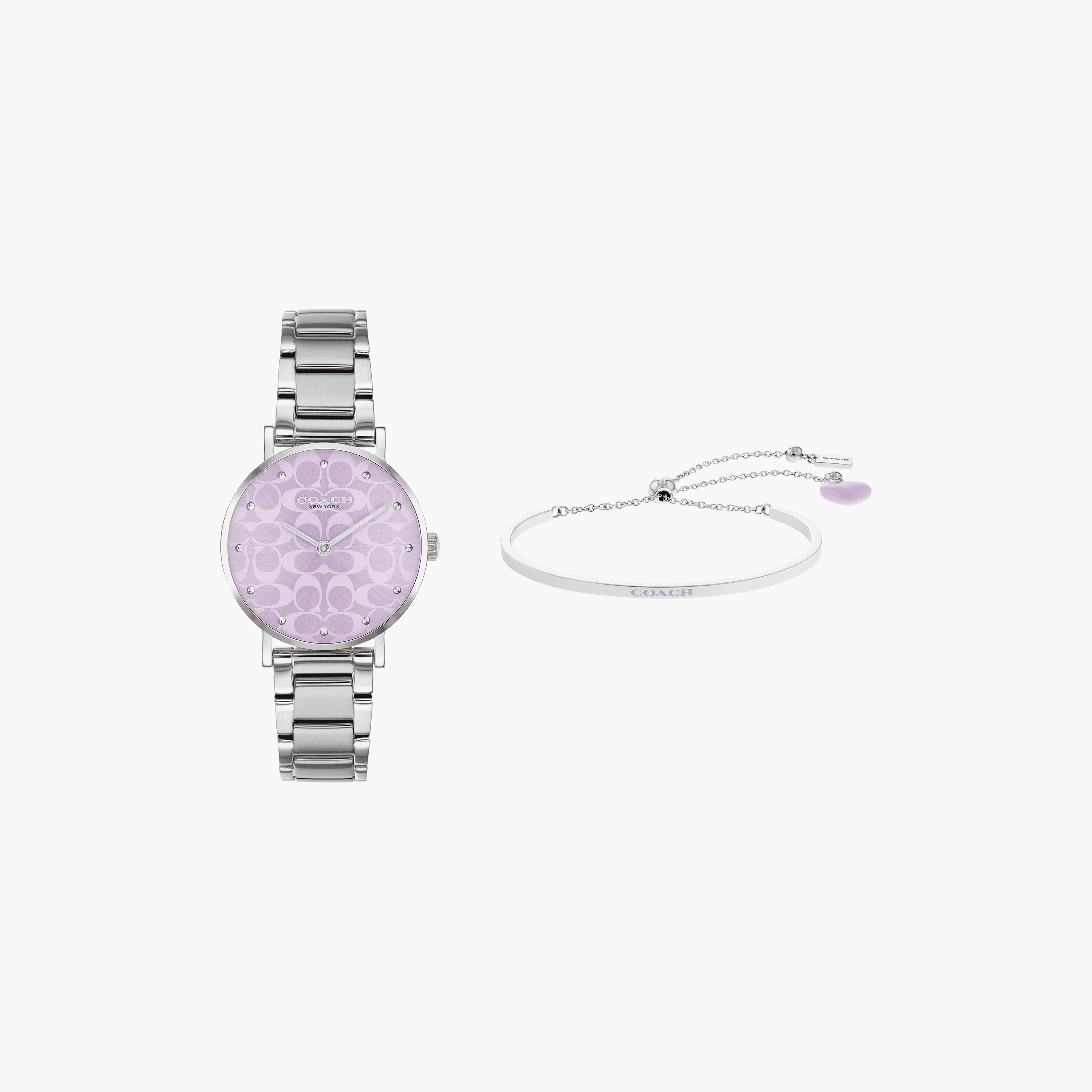 ساعة كوتش ذو انالوج بسوار فضي مع ستانلس ستيل مع سوار | 14000095-women-watchesandjewellery-watches-image-1