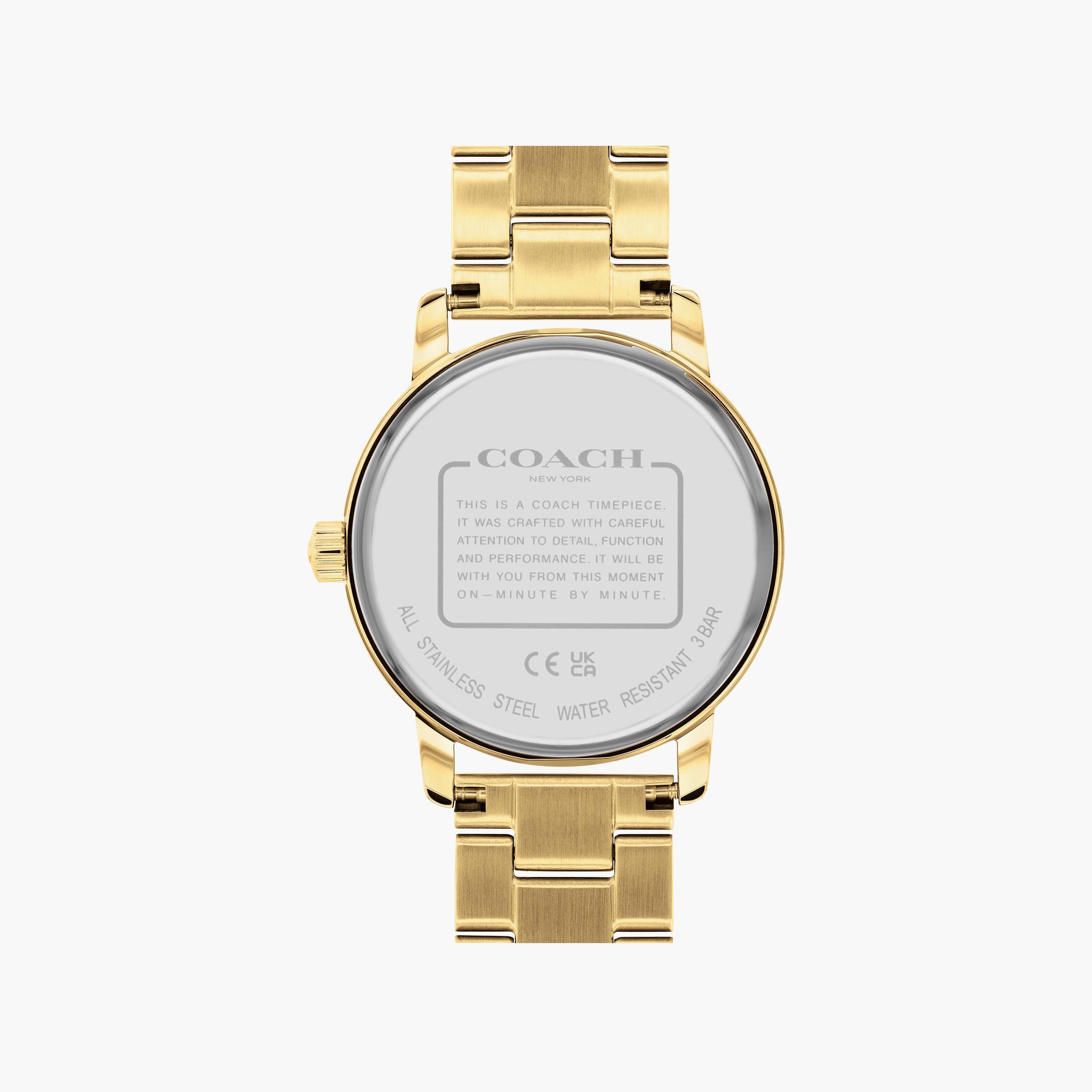 ساعة كوتش ذو انالوج للنساء بسوار ذهبي مع ستانلس ستيل | 14503970-women-watchesandjewellery-watches-image-3