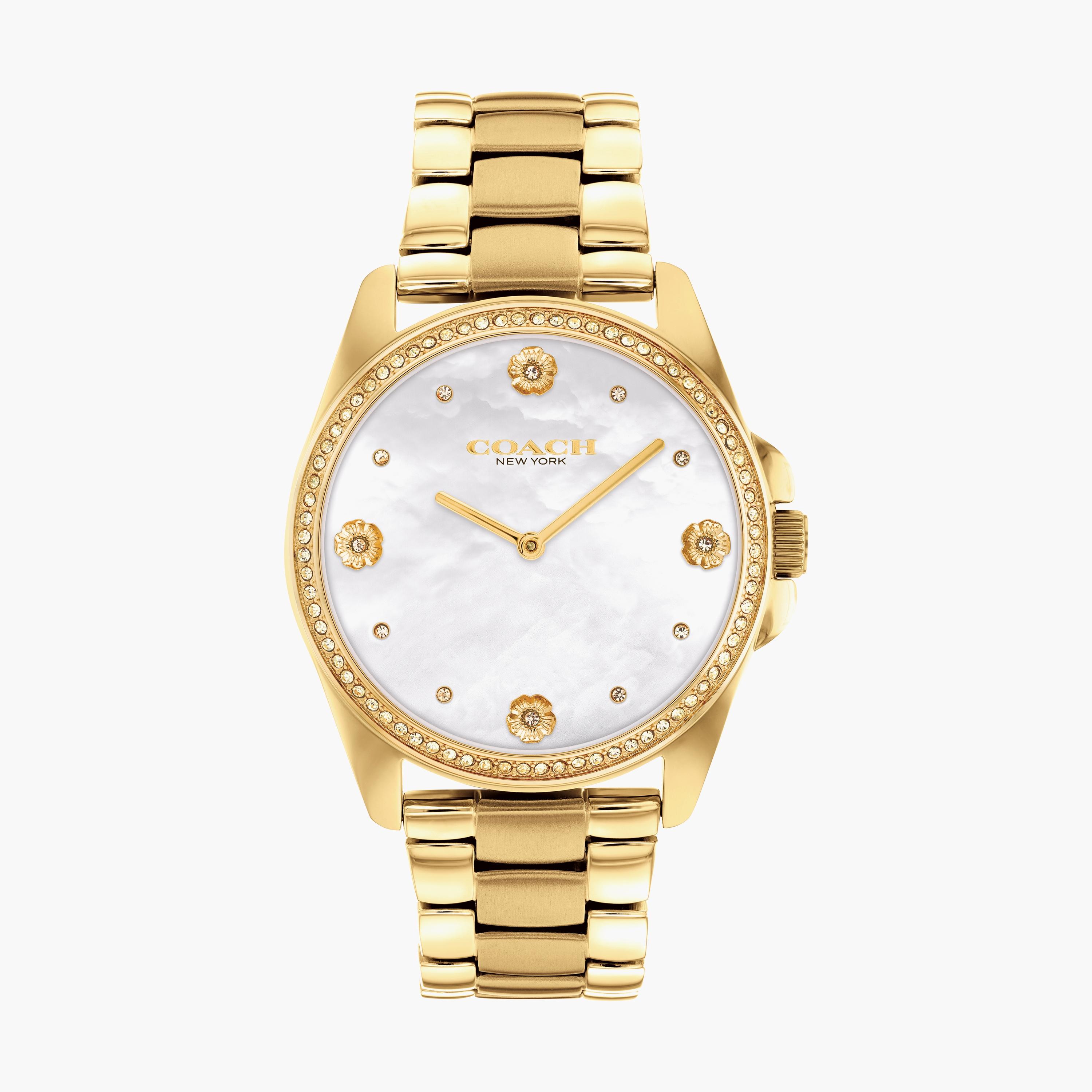 Coach Women s Gold Analog Stainless Steel Strap Watch 14504109