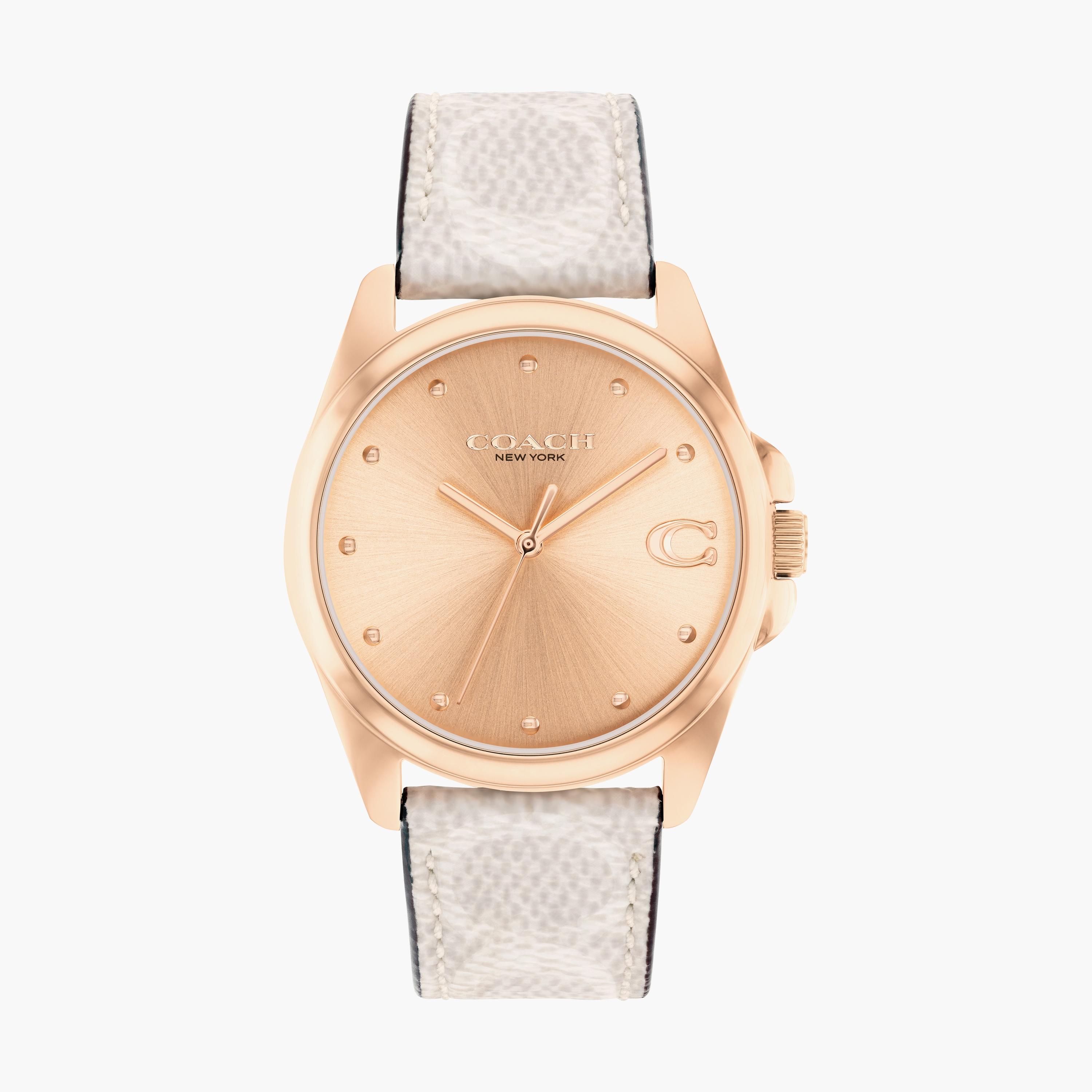 Coach ladies discount watch leather band