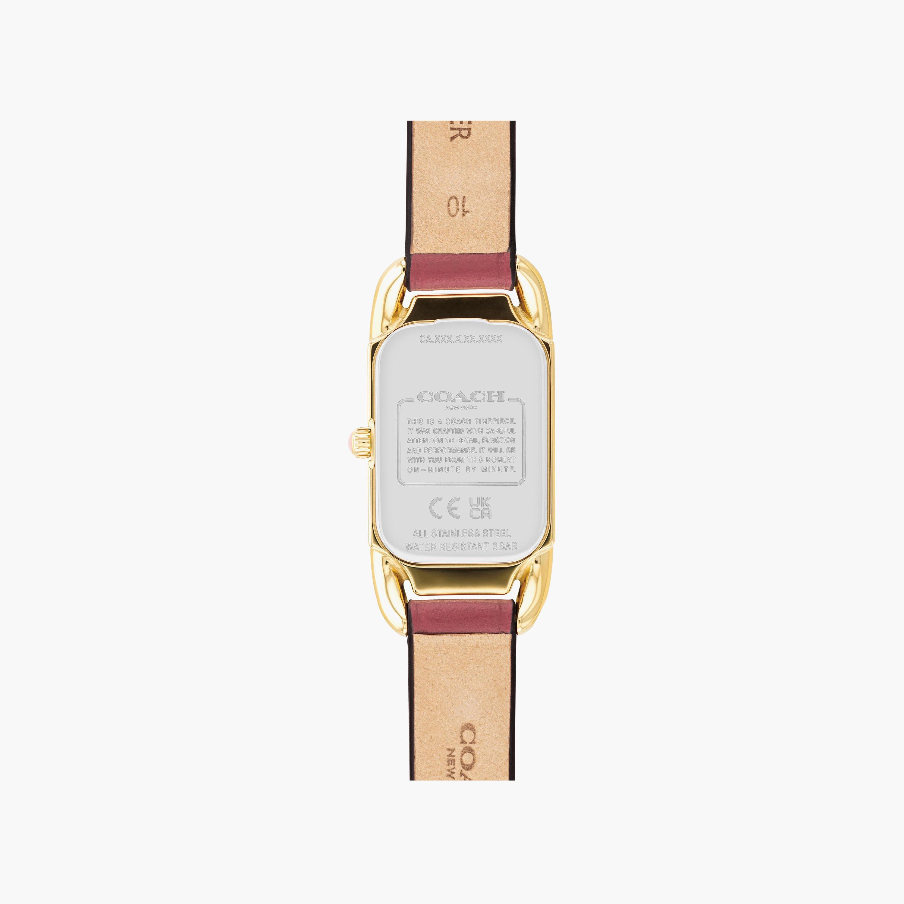 ساعة أنالوج بسوار جلدي أرجواني من كوتش | 14504117-women-watchesandjewellery-watches-image-3