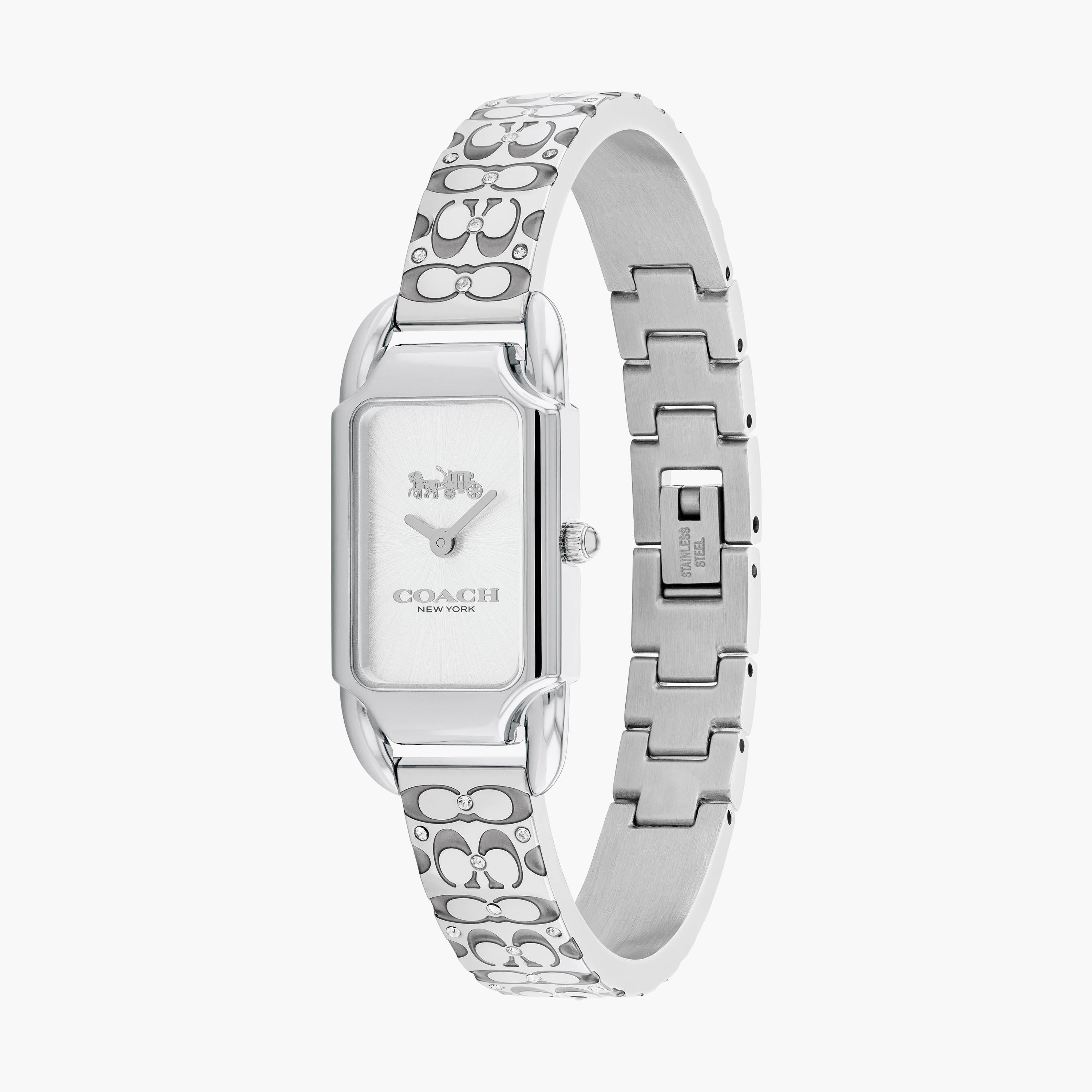 ساعة أنالوج فضية بسوار ستانلس ستيل من كوتش | 14504147-women-watchesandjewellery-watches-image-2