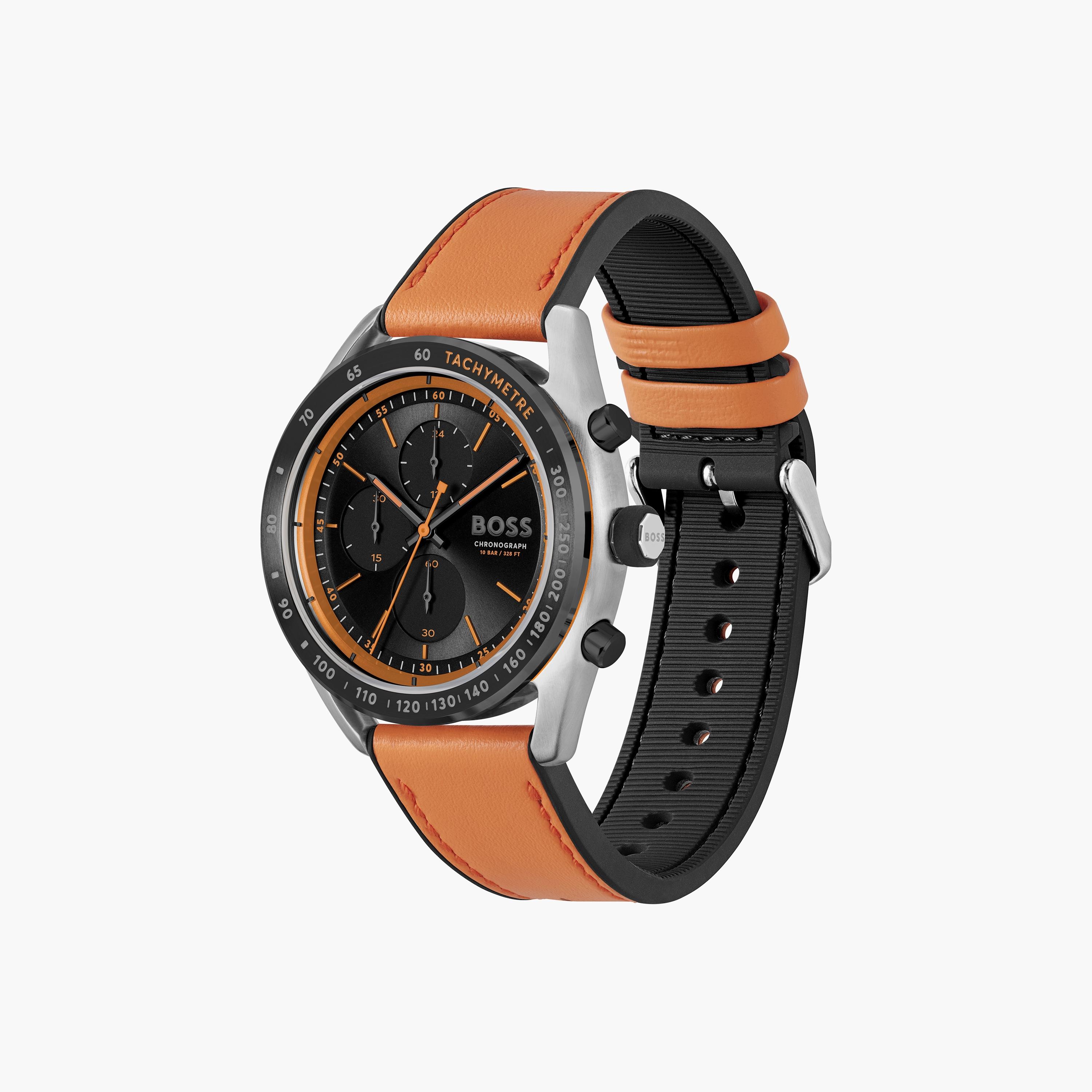 ساعة كرونوغراف بسوار سيليكون ازرق للرجال من بوس | 1514025-men-watchesandjewellery-watches-image-2