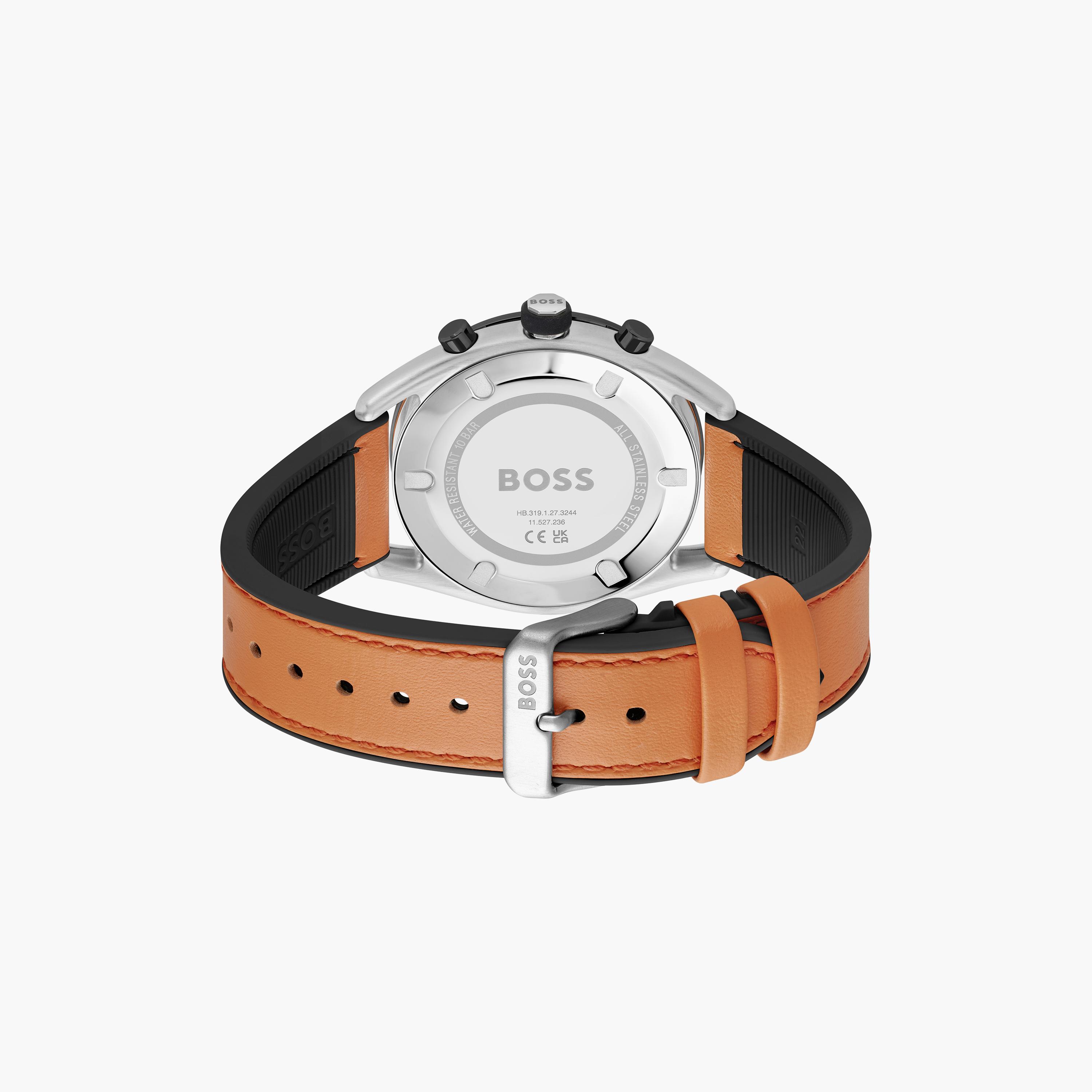 ساعة كرونوغراف بسوار سيليكون ازرق للرجال من بوس | 1514025-men-watchesandjewellery-watches-image-3