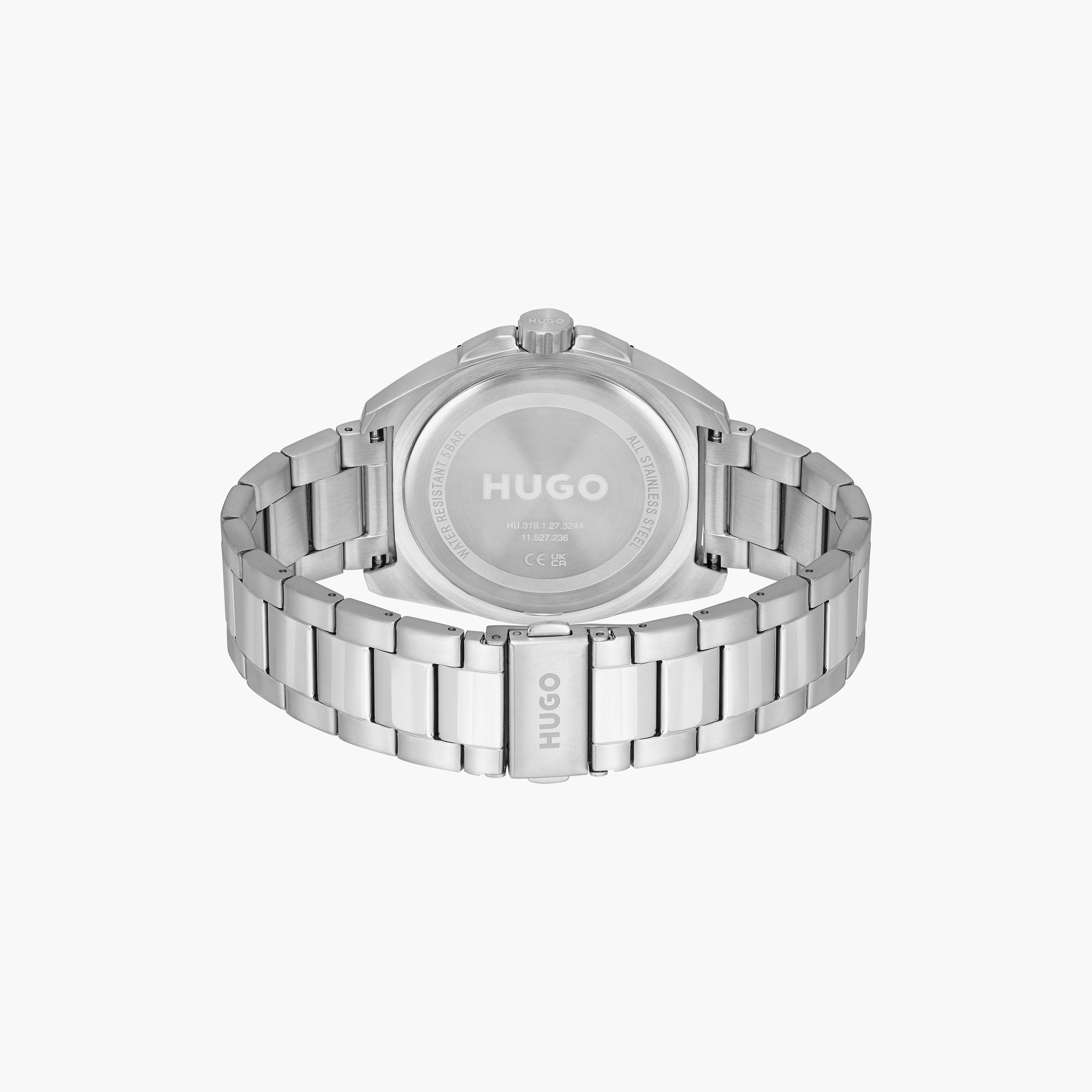 ساعة أنالوج فضية بسوار ستانلس ستيل للرجال من هوغو | 1530305-men-watchesandjewellery-watches-image-3