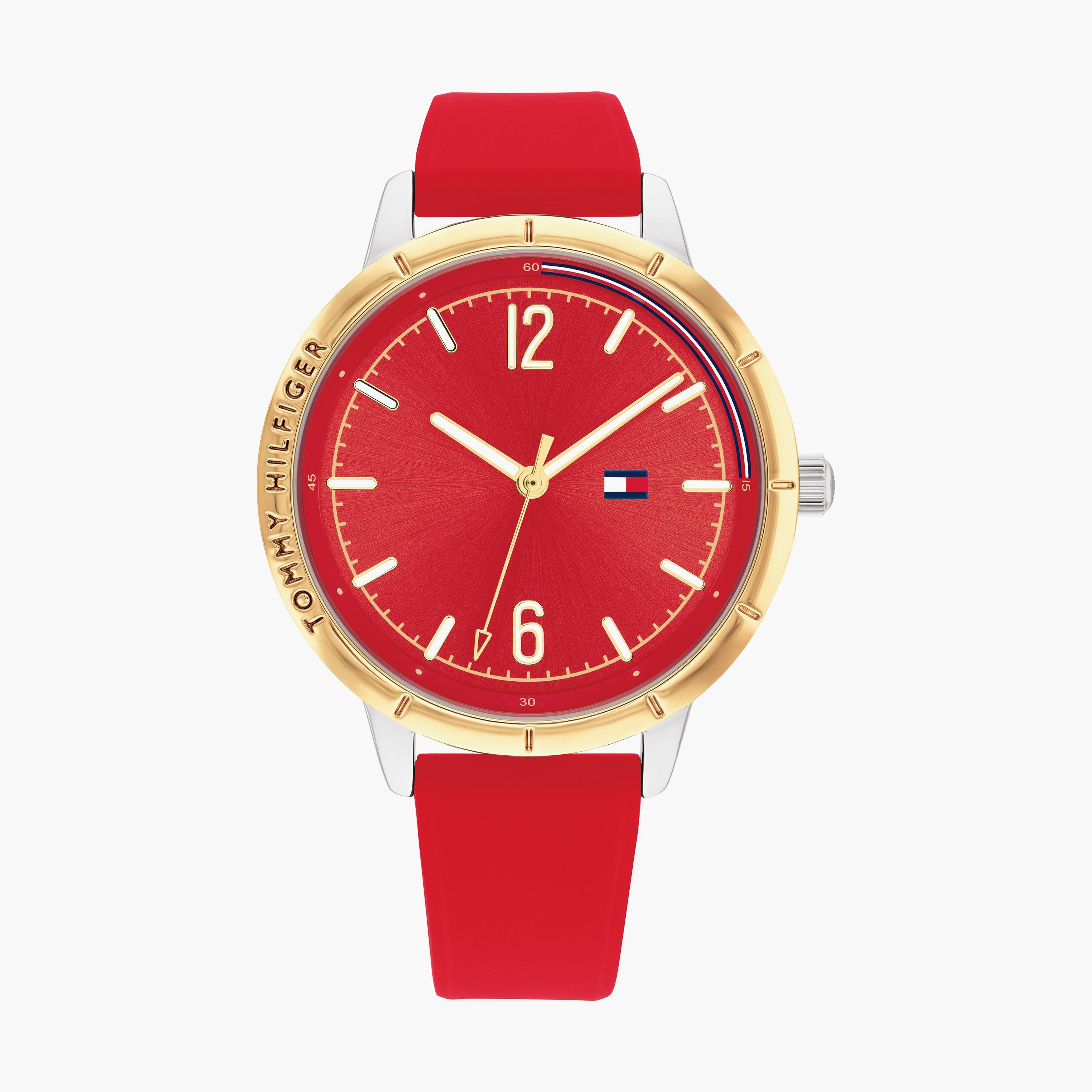 Tommy hilfiger ladies watch red and sale blue strap