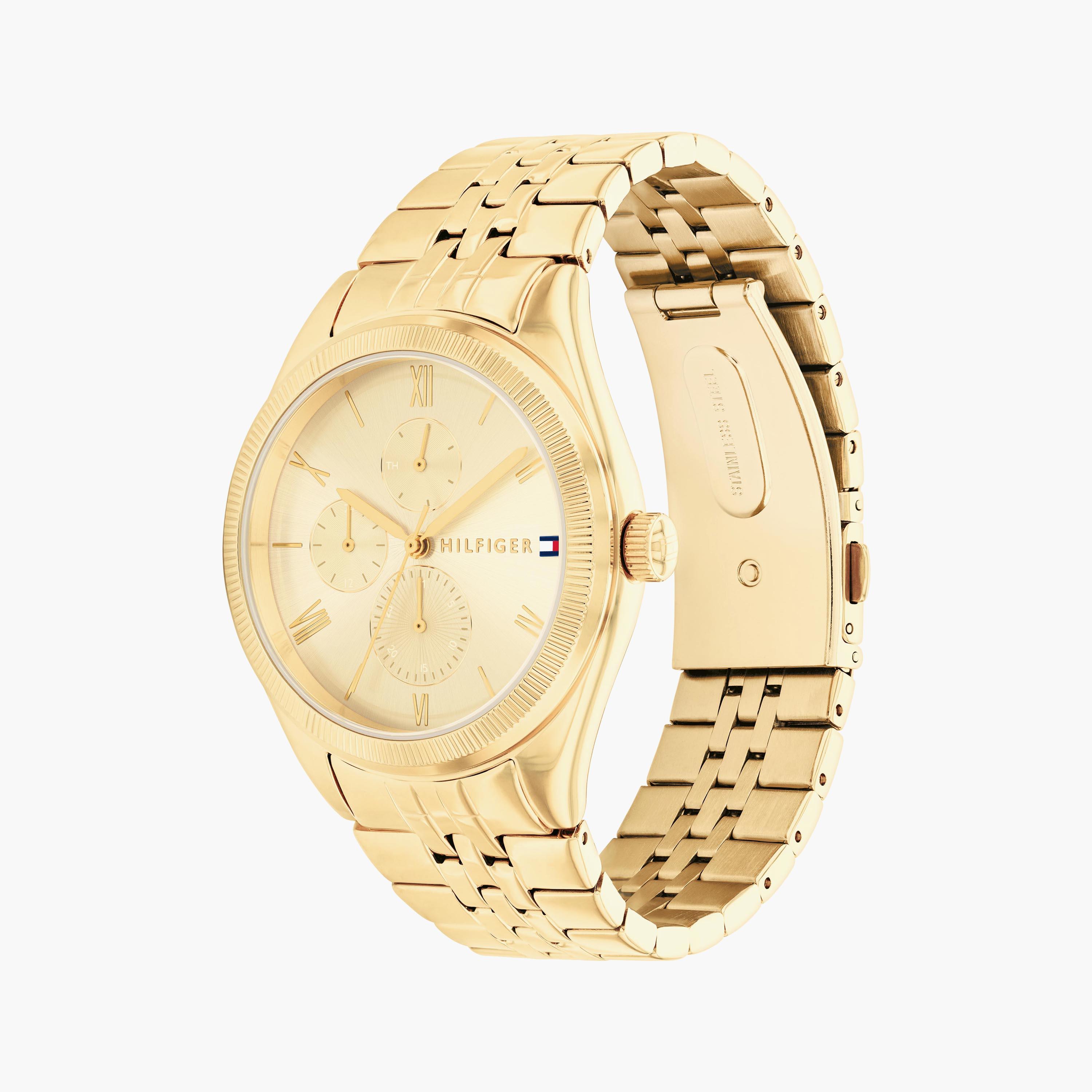 ساعة انالوج من تومي هيلفيغر للنساء بلون ذهبي بسوار ستانلس ستيل | 1782592-women-watchesandjewellery-watches-image-2