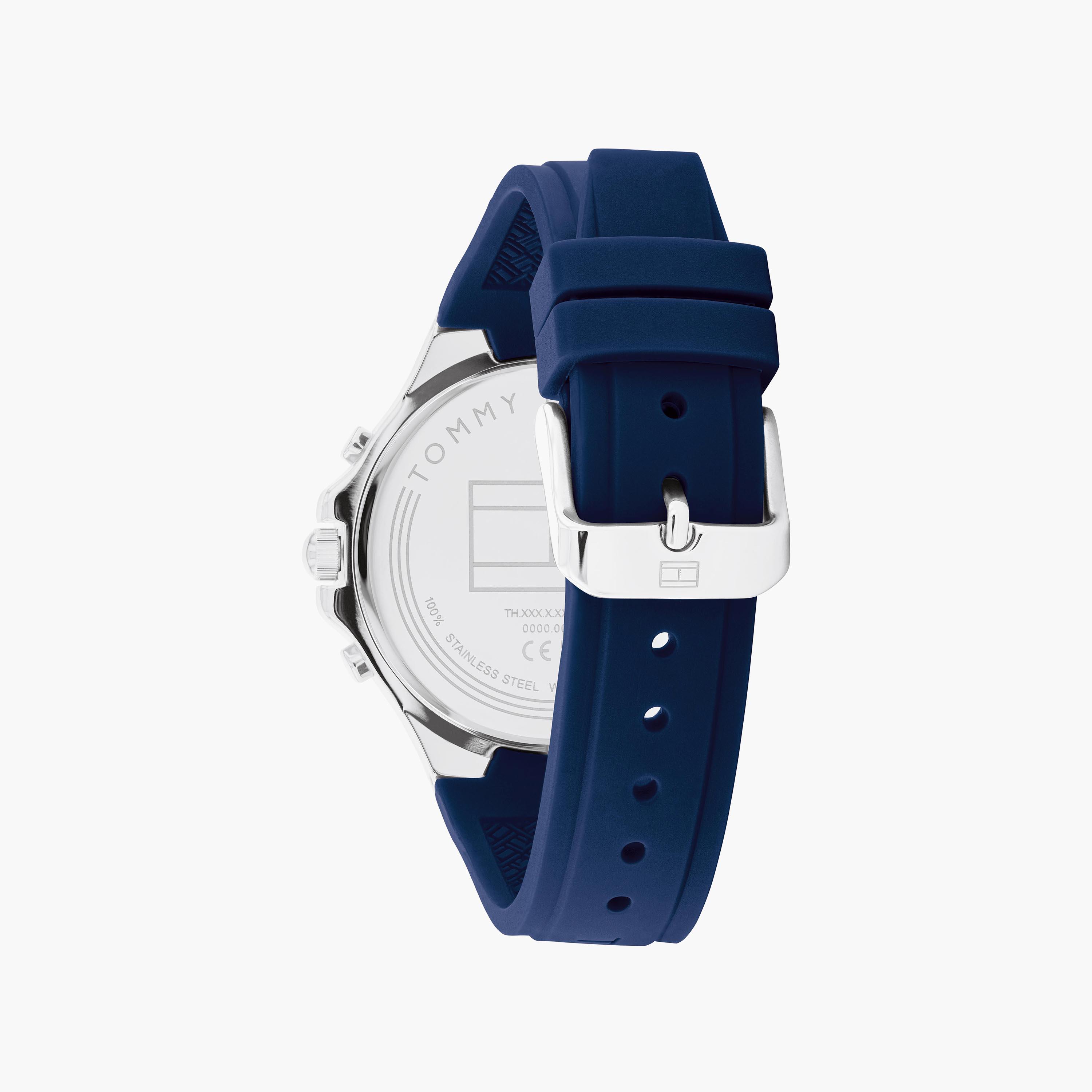 Tommy hilfiger watch 2024 women's blue silicone strap