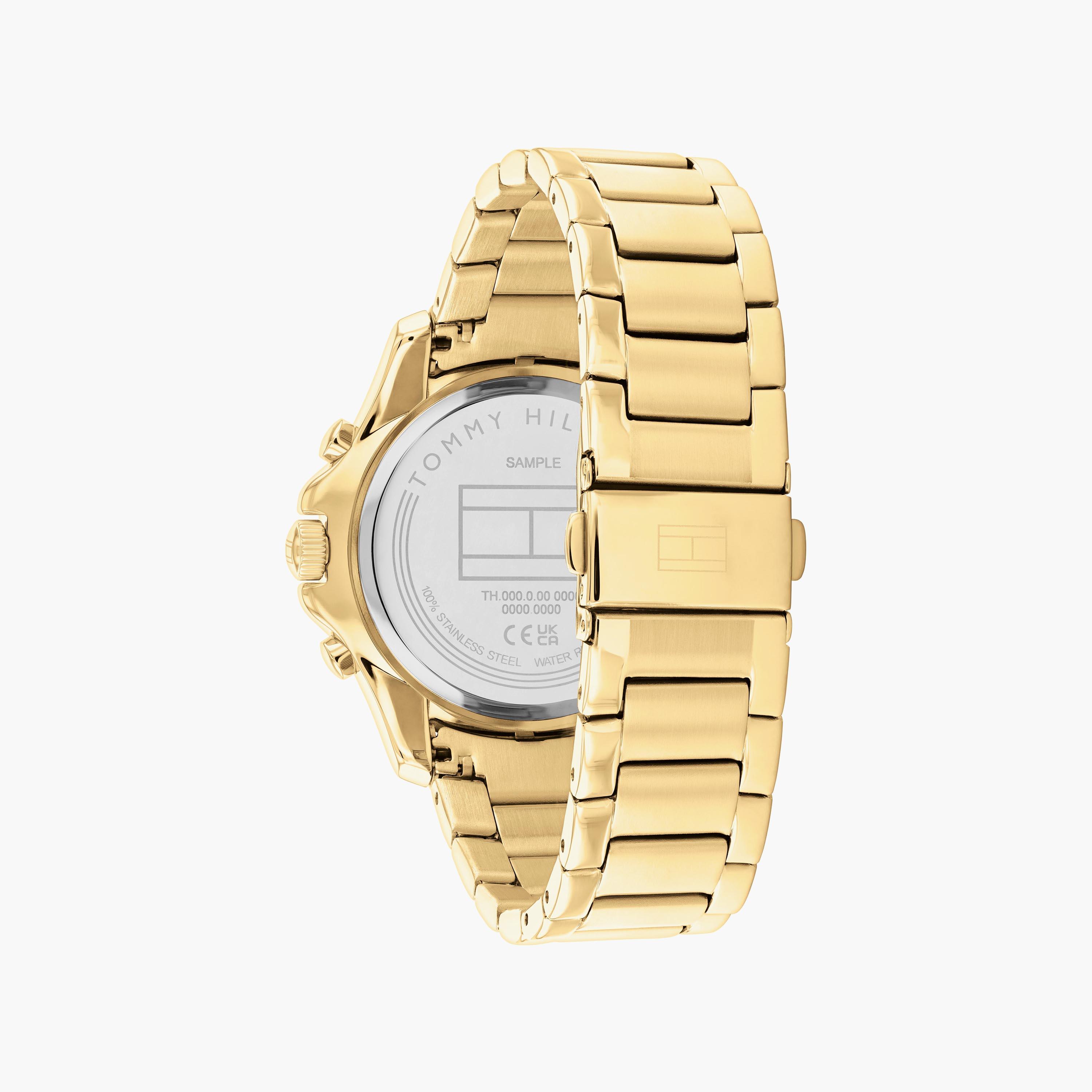 ساعة كرونوغراف ذهبية بسوار ستانلس ستيل من تومي هيلفيغر للنساء | 1782614-women-watchesandjewellery-watches-image-3