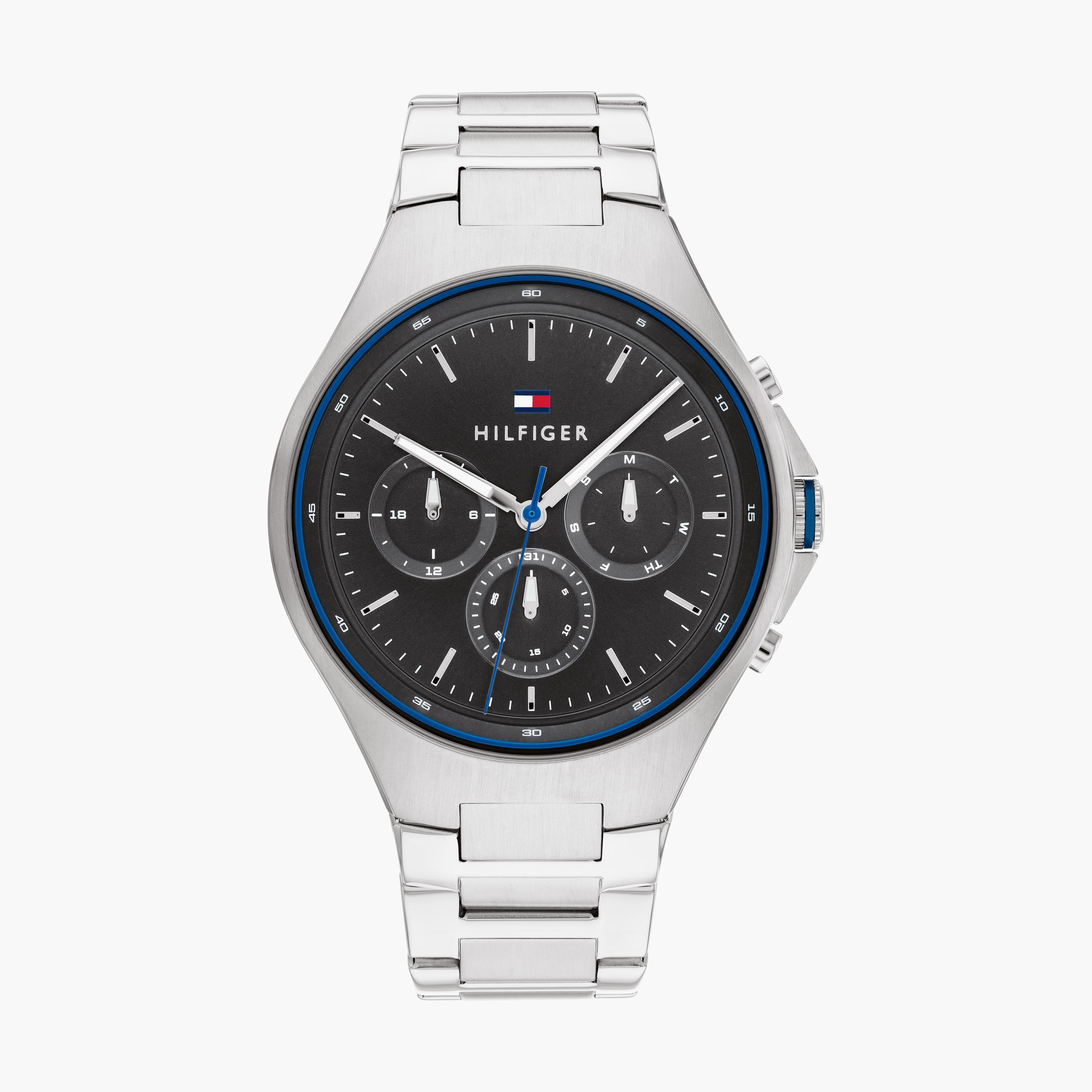 Tommy hilfiger men's sales silver watch