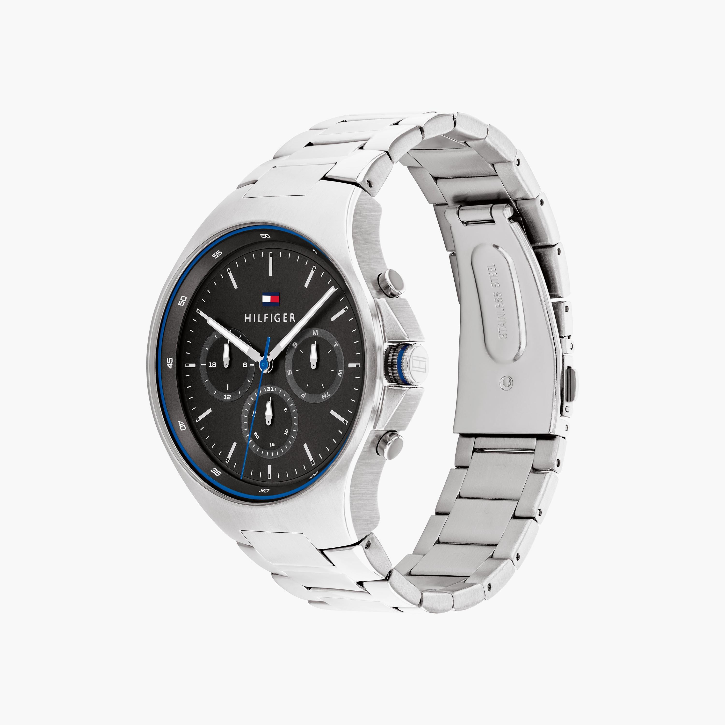 ساعة كرونوغراف فضية بسوار ستانلس ستيل من تومي هيلفيغر للرجال | 1792054-men-watchesandjewellery-watches-image-2