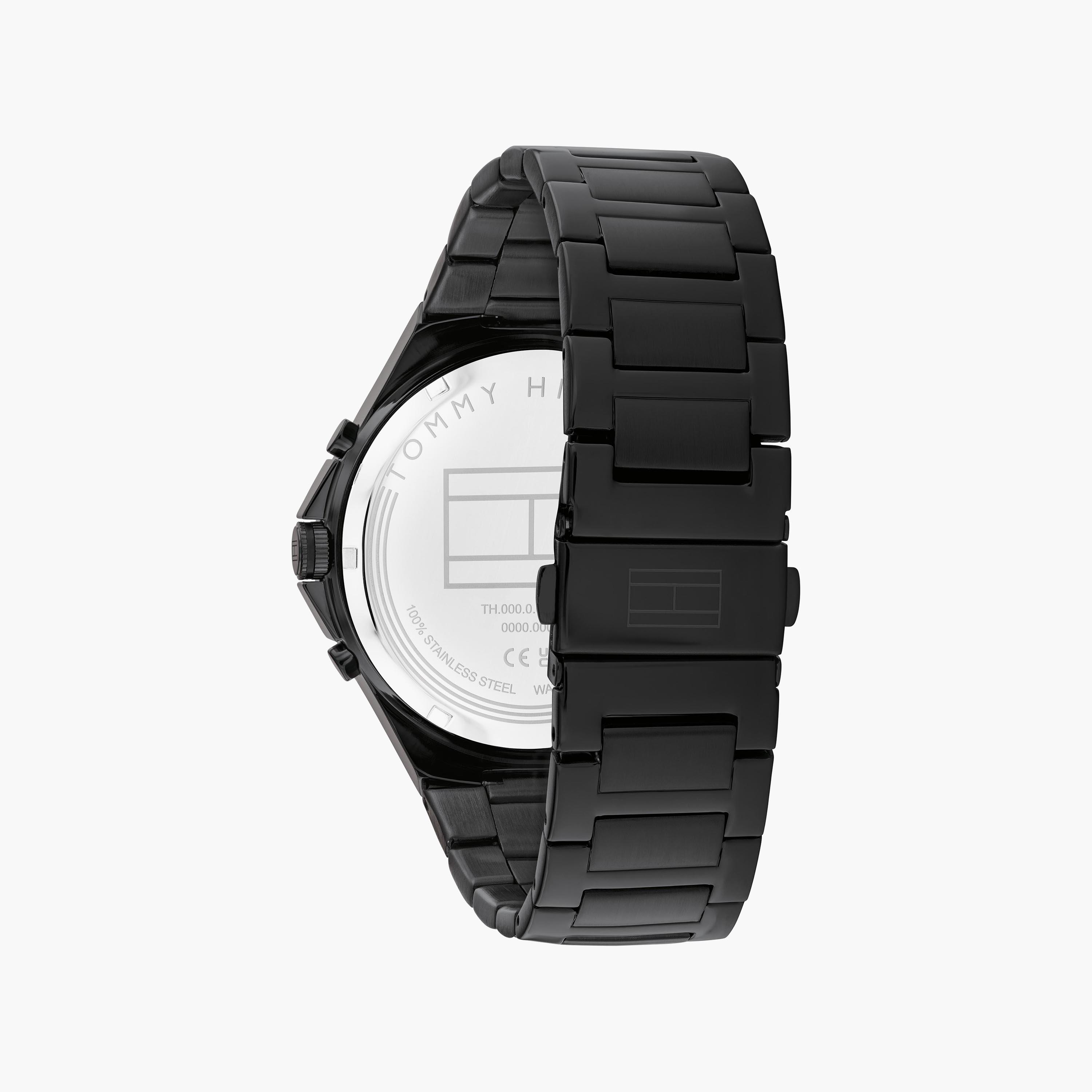 ساعة كرونوغراف اسود بسوار ستانلس ستيل من تومي هيلفيغر للرجال | 1792055-men-watchesandjewellery-watches-image-3