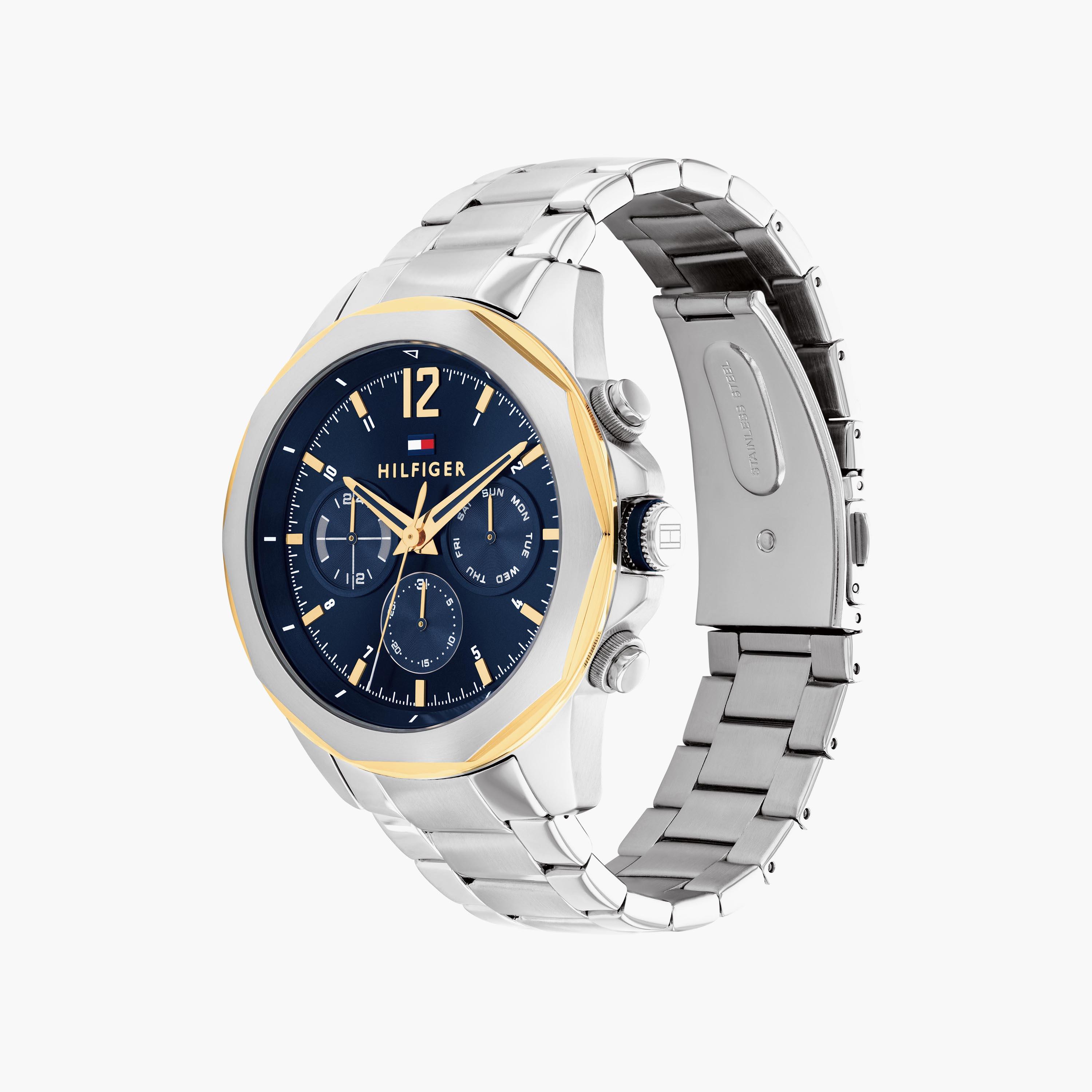 ساعة كرونوغراف فضية بسوار ستانلس ستيل من تومي هيلفيغر للرجال | 1792059-men-watchesandjewellery-watches-image-2