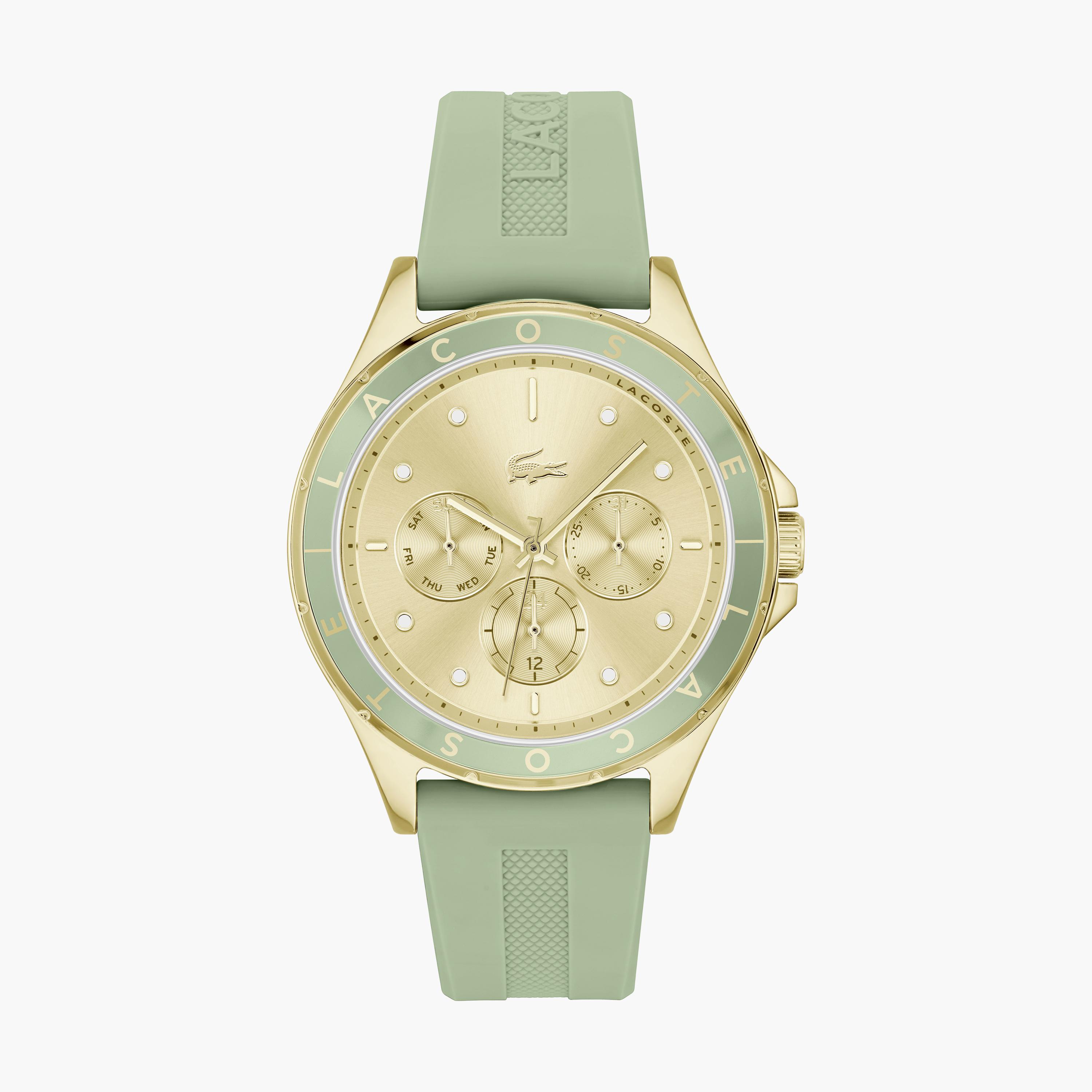 ساعة لاكوست ذو انالوج بسوار سيليكون أخضر للنساء | 2001298-women-watchesandjewellery-watches-image-1