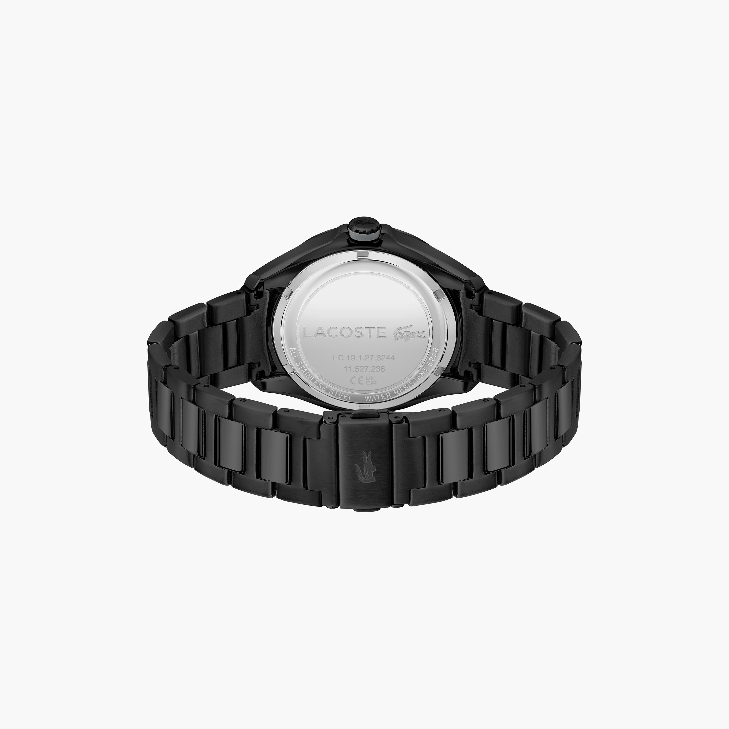 ساعة أنالوج سوداء بسوار ستانلس ستيل من لاكوست للرجال | 2011264-men-watchesandjewellery-watches-image-3