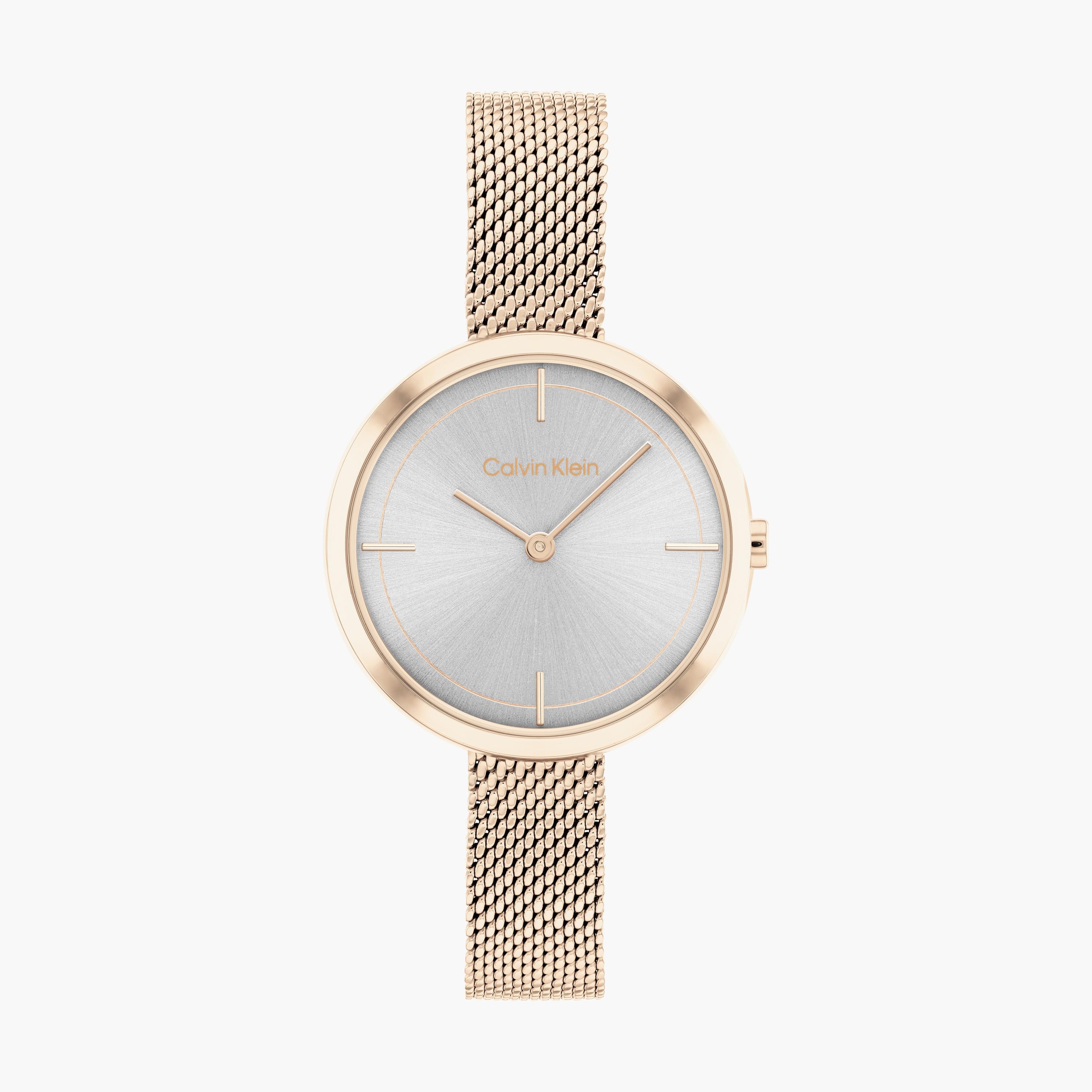 ساعة كالفن كلاين ذو انالوج بسوار ذهبي مع ستانلس ستيل | 25200187-women-watchesandjewellery-watches-image-1