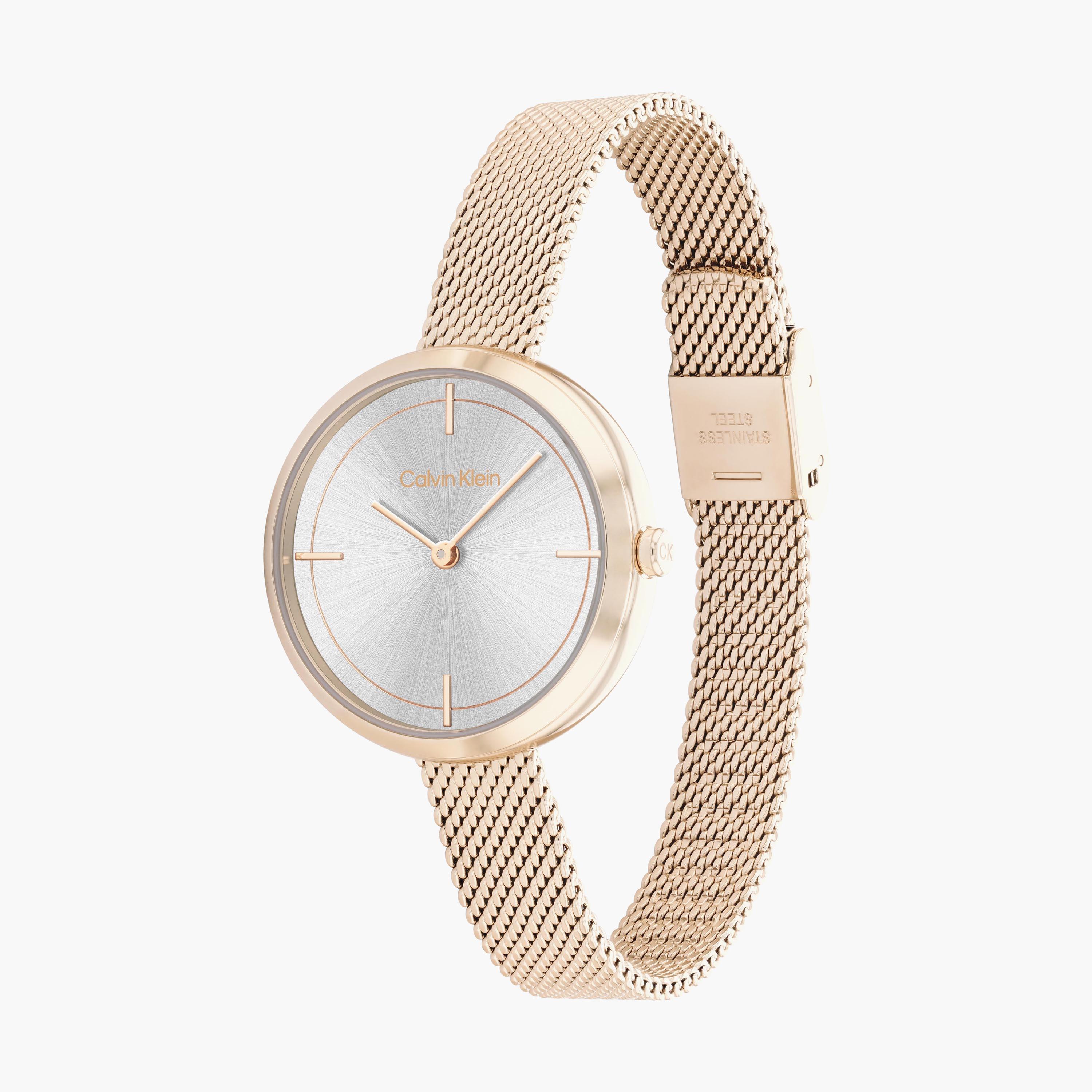 ساعة كالفن كلاين ذو انالوج بسوار ذهبي مع ستانلس ستيل | 25200187-women-watchesandjewellery-watches-image-2